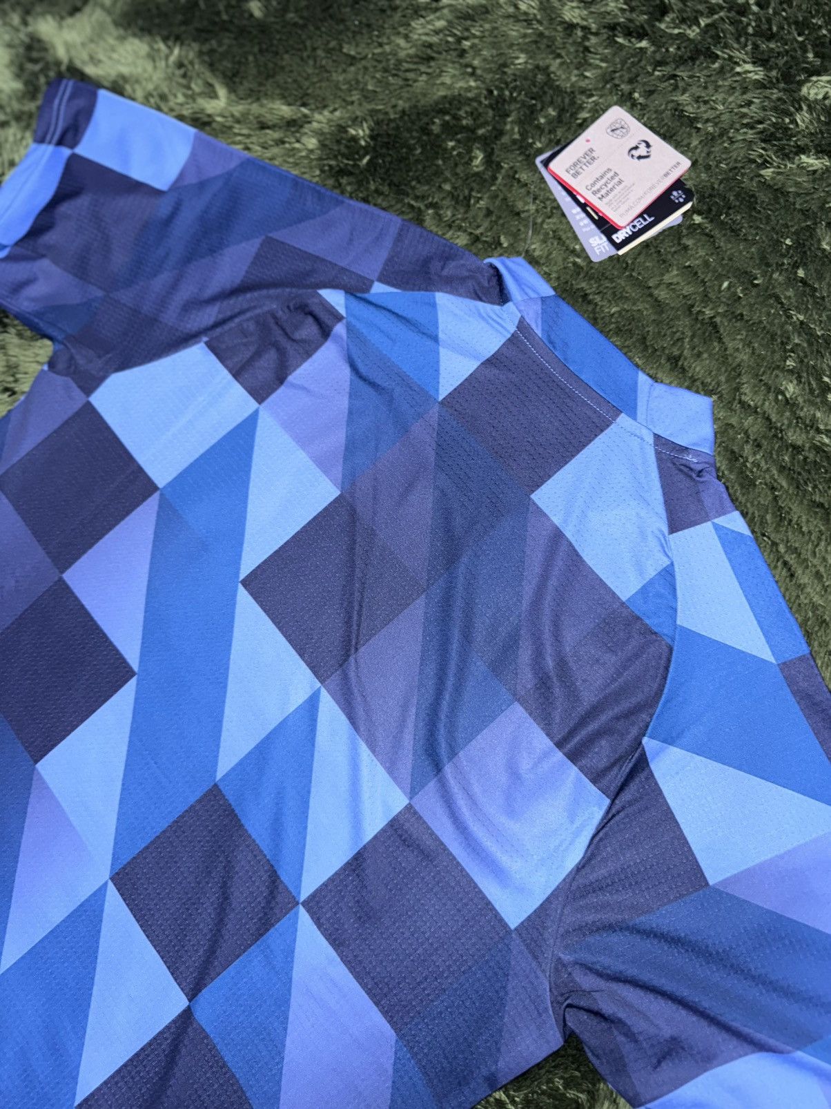 Puma [M] PUMA MCFC mancity 22-23 prematch jersey blue checker Size US M / EU 48-50 / 2 - 7 Thumbnail