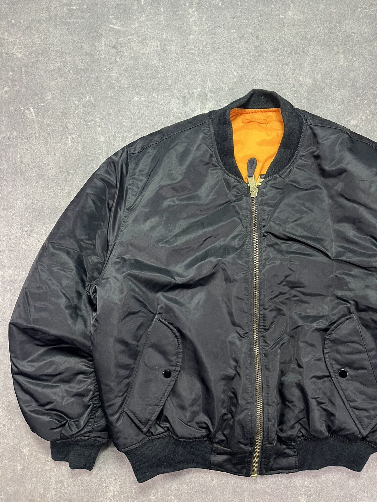 Japanese Brand Canyon Rock Vintage Black MA-1 Bomber Jacket XXL Baggy Size US XXL / EU 58 / 5 - 3 Thumbnail