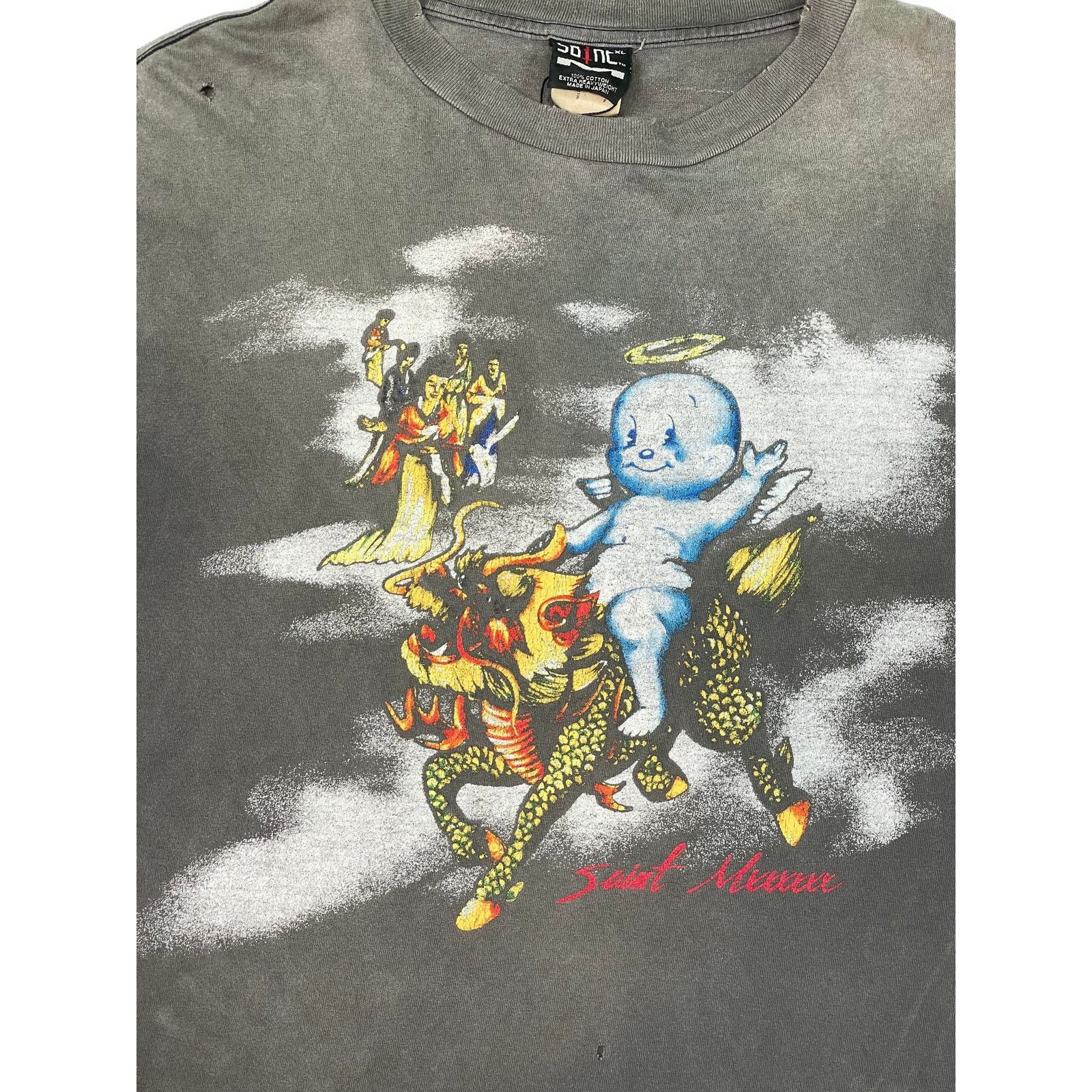 Saint Michael Saint Michael x Maxfield Grey Distressed Tee Size US XL / EU 56 / 4 - 4 Thumbnail