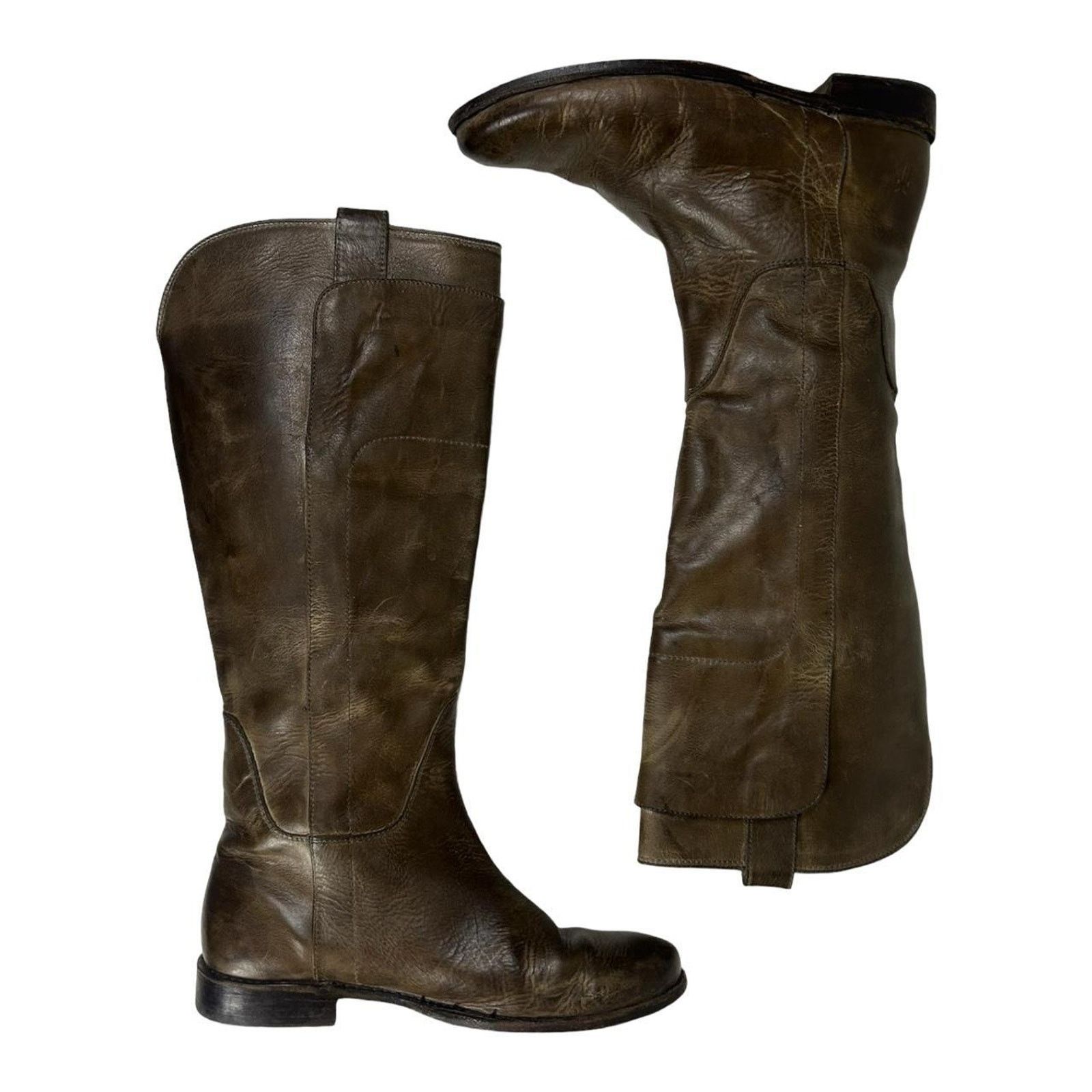 Frye Frye boots riding made in Italy sz US W 8.5 green brown Size US 8.5 / IT 38.5 - 7 Thumbnail