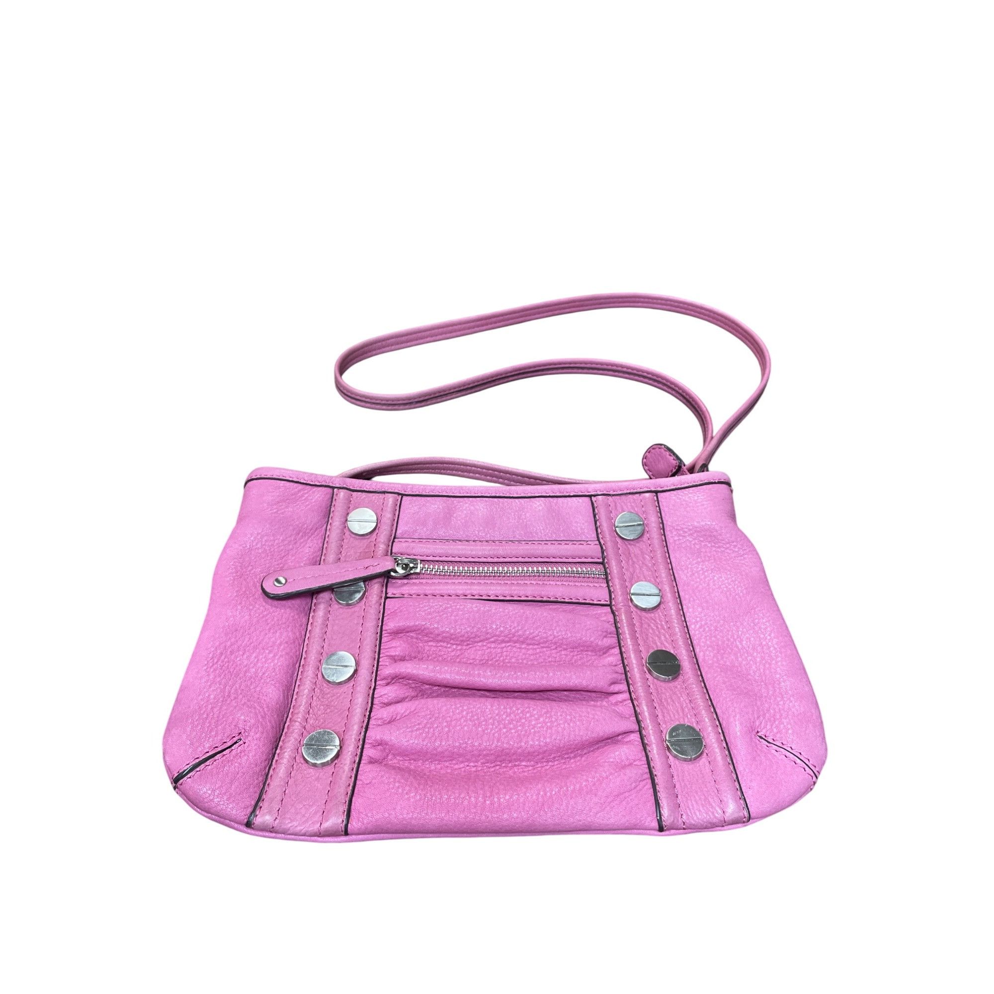 Other B. Makowsky Womans Pink Leather Crossbody Shoulderbag SKU 94 Size ONE SIZE - 2 Thumbnail