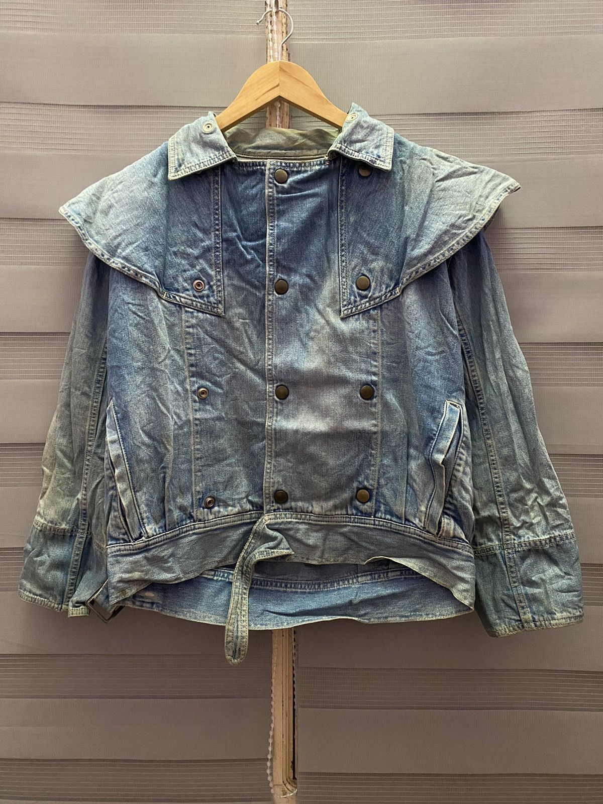 Japanese Brand Vintage Denim Jacket Avant Garde Size US L / EU 52-54 / 3 - 1 Thumbnail