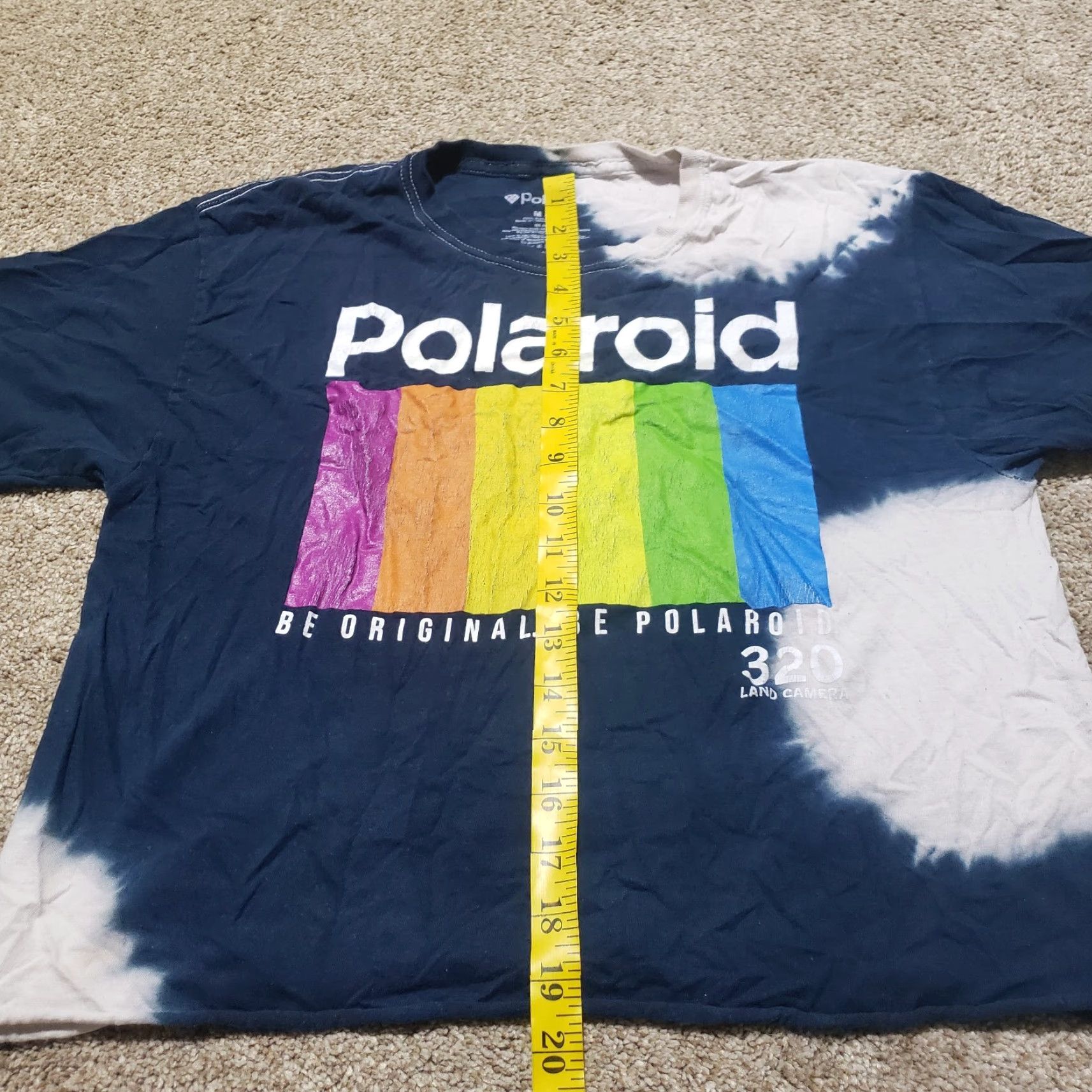 Polaroid Polaroid Shirt Adult M Bleached Tie Dye Cropped Logo Multicolor 90s Retro Womens M Size M / US 6-8 / IT 42-44 - 6 Thumbnail