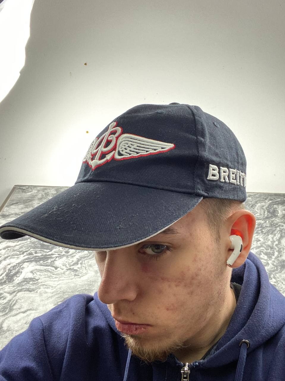 Breitling Breitling Embroidery Cap Big Logo Men Blue Size ONE SIZE - 6 Thumbnail