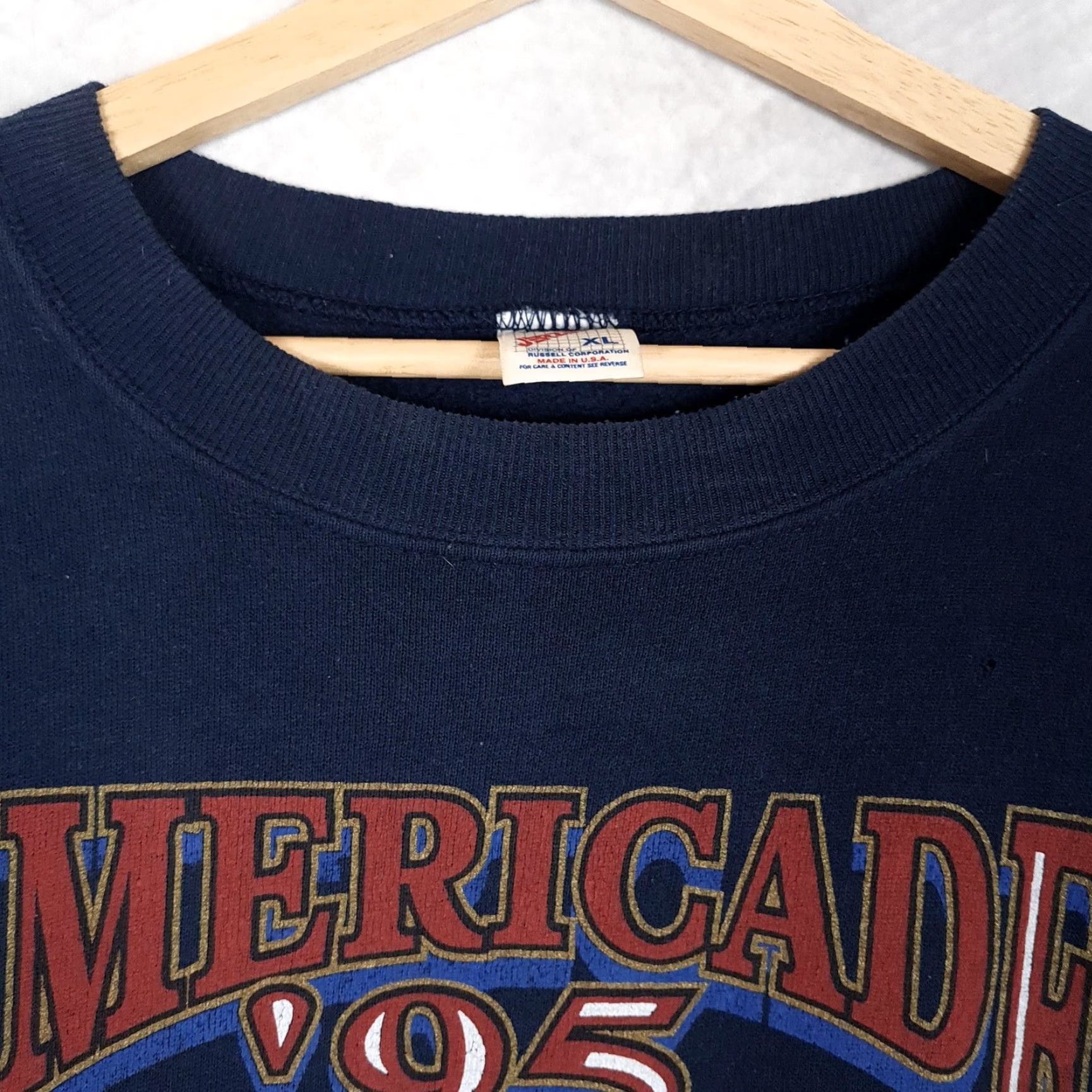 Jerzees VINTAGE Jerzees Sweatshirt Mens XL Blue Eagle Biker Rally 90s Sleeve Hit Size US XL / EU 56 / 4 - 5 Thumbnail