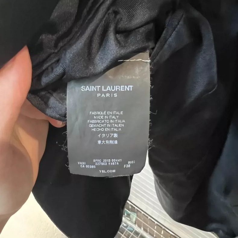 Saint Laurent Paris Saint Laurent Paris Gold Silk blazer Nextarrow-2505 Size XS / US 0-2 / IT 36-38 - 2 Thumbnail