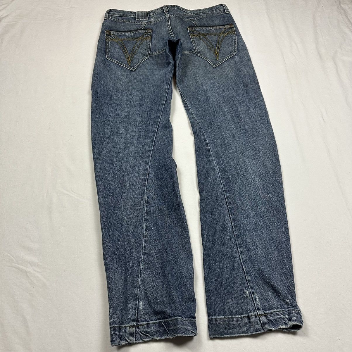 Andrew Mackenzie Andrew Mackenzie Low Waist Distressed Jeans IT48 W33 Size US 33 - 2 Thumbnail