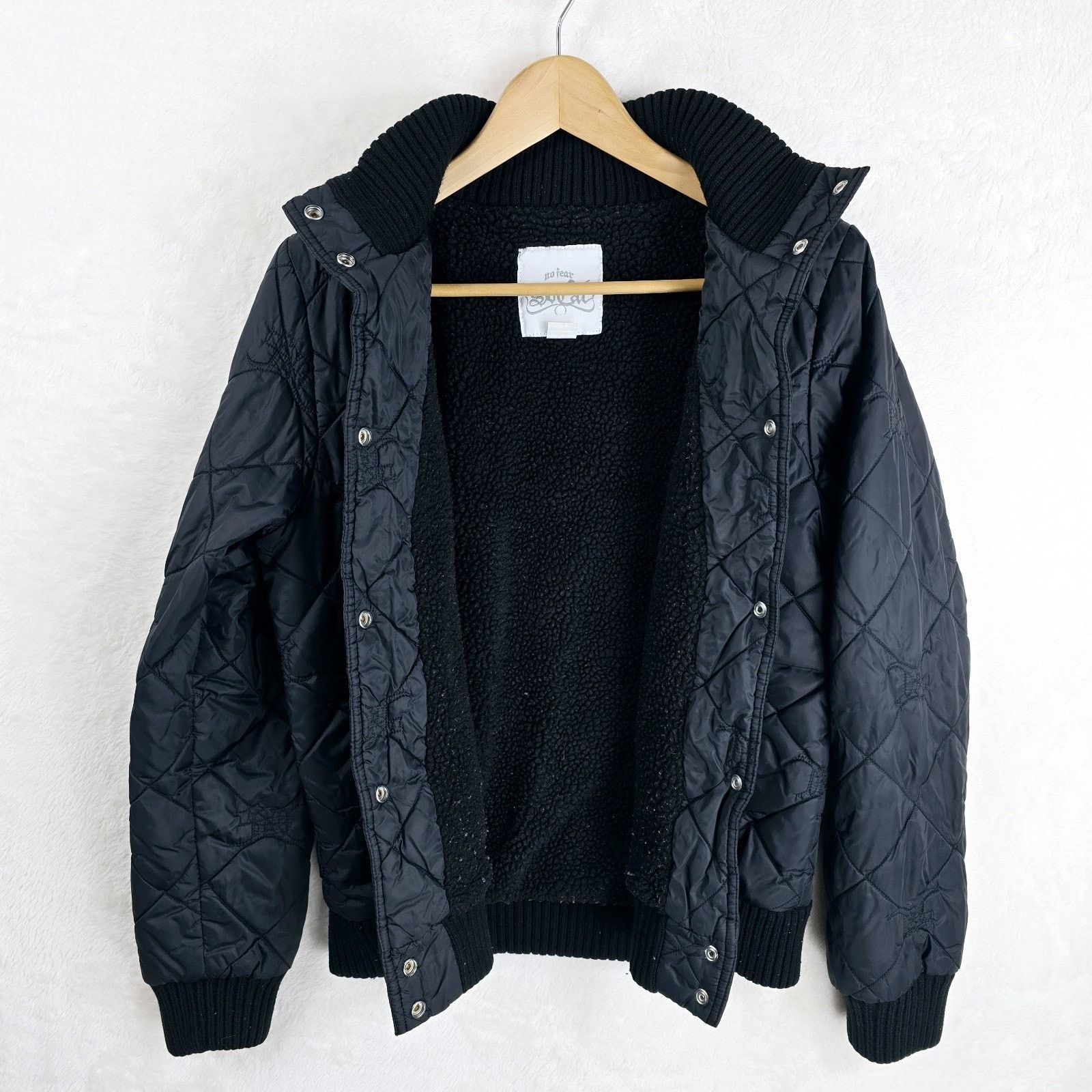No Fear Vintage No Fear So Cal AOP Black Quilted Jacket Medium Y2K Size M / US 6-8 / IT 42-44 - 5 Thumbnail