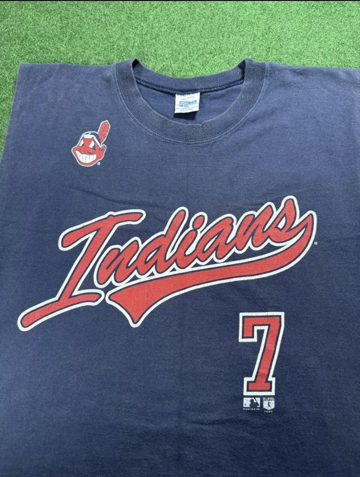MLB × Salem Sportswear × Vintage Vintage 90s Cleveland Indians #7 Salem Sportswear Tank Top Size US XXL / EU 58 / 5 - 2 Thumbnail