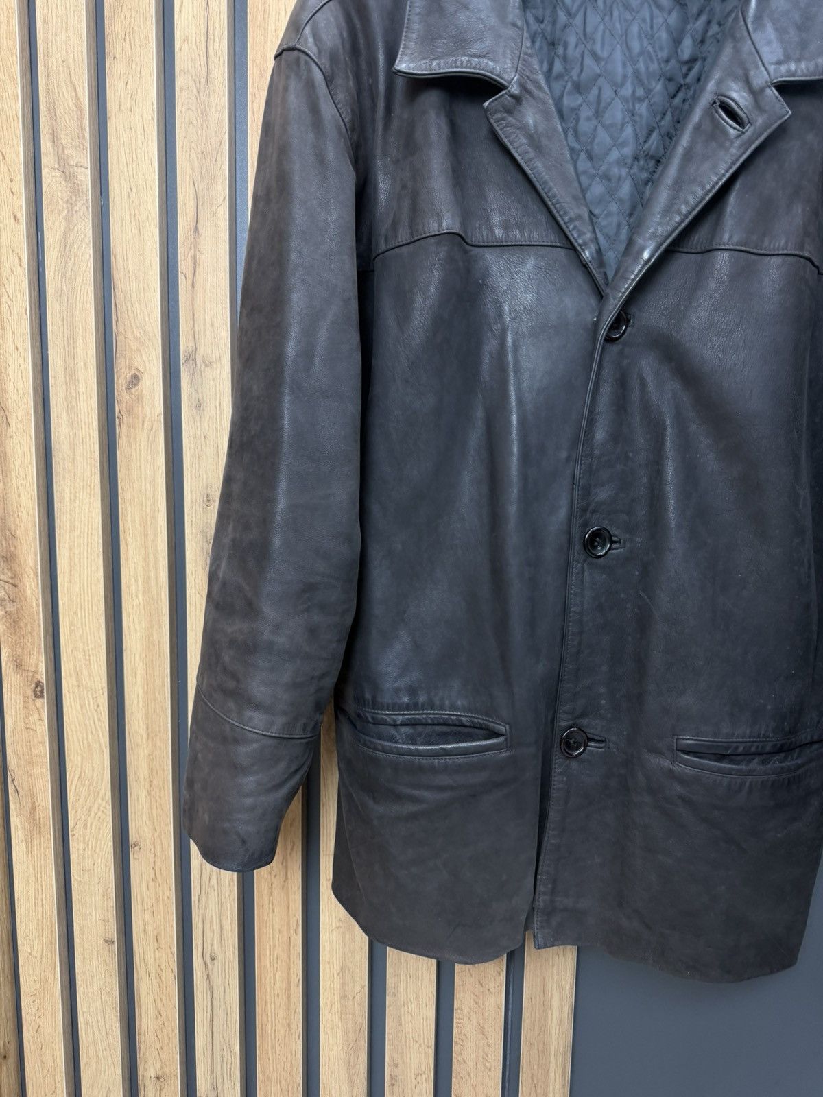 Adidas Vintage Adidas Dark Brown Leather Jacket Coat Size L Size US L / EU 52-54 / 3 - 4 Thumbnail