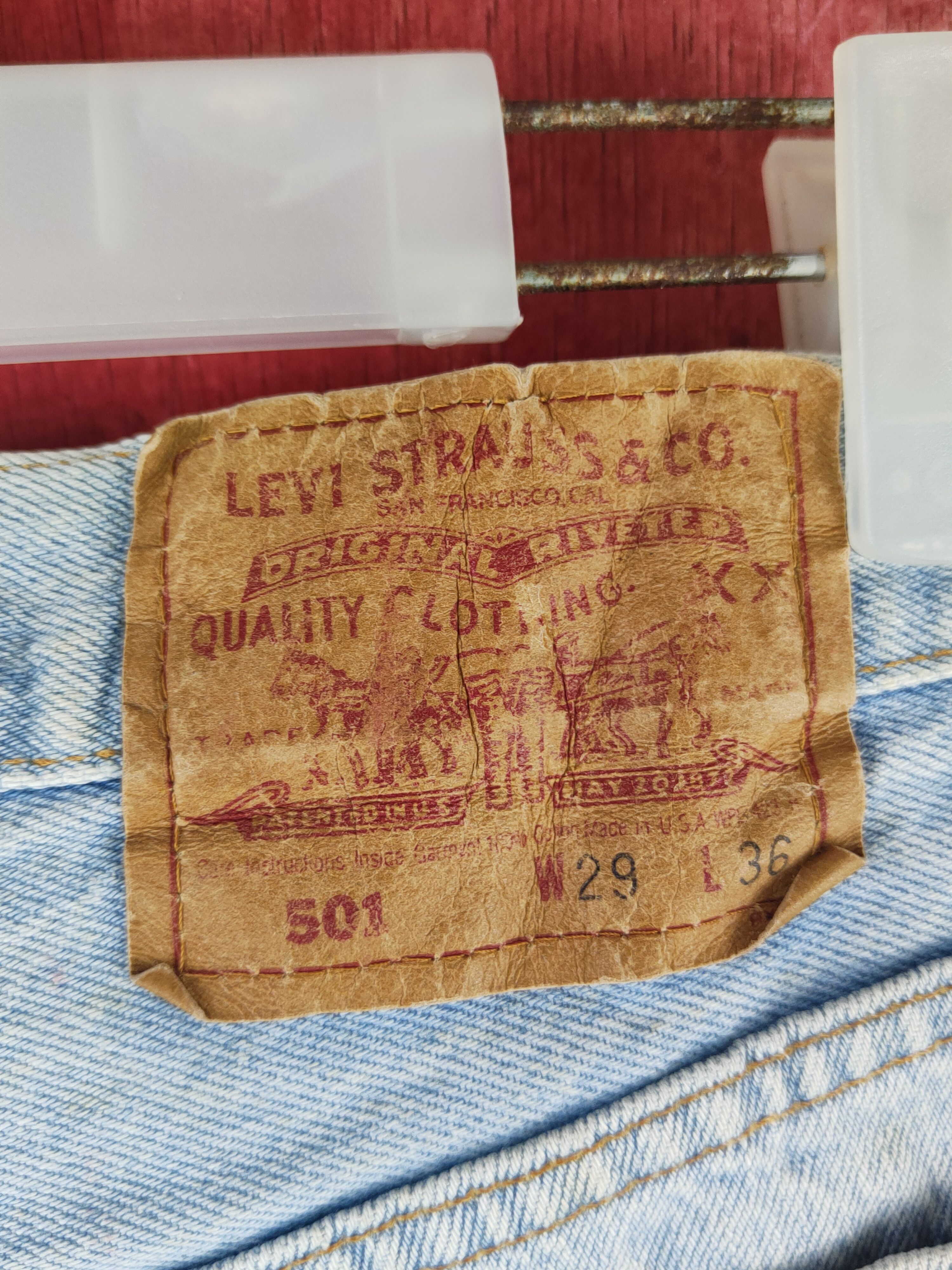 Levi's DL 501 Levi's X Super Lovers Distressed Ripped denim #S2358 Size US 28 / EU 44 - 11 Thumbnail