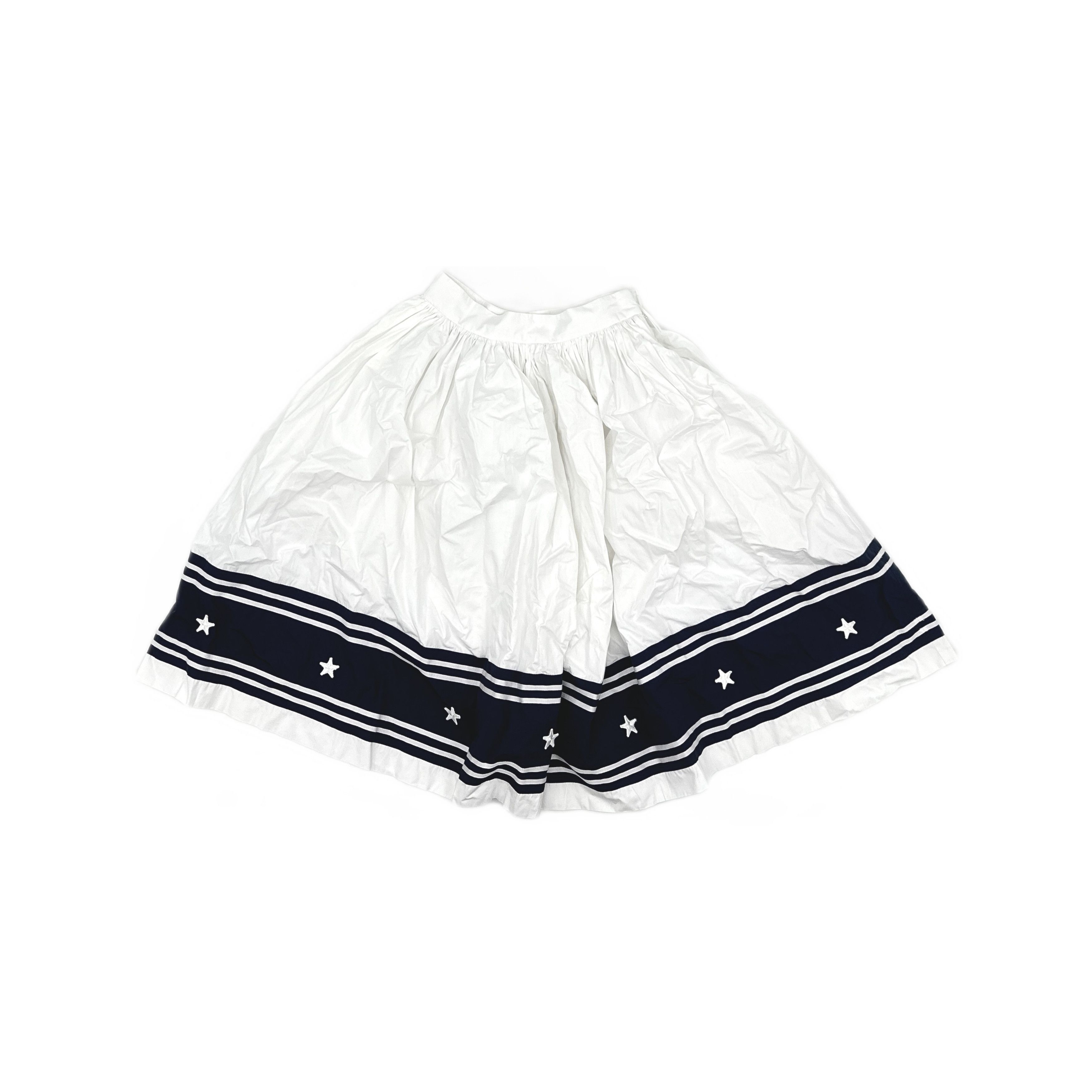 Miu Miu Miu Miu White Star Striped Midi Skirt Size 38 Size 26" / US 2 / IT 38 - 1 Thumbnail