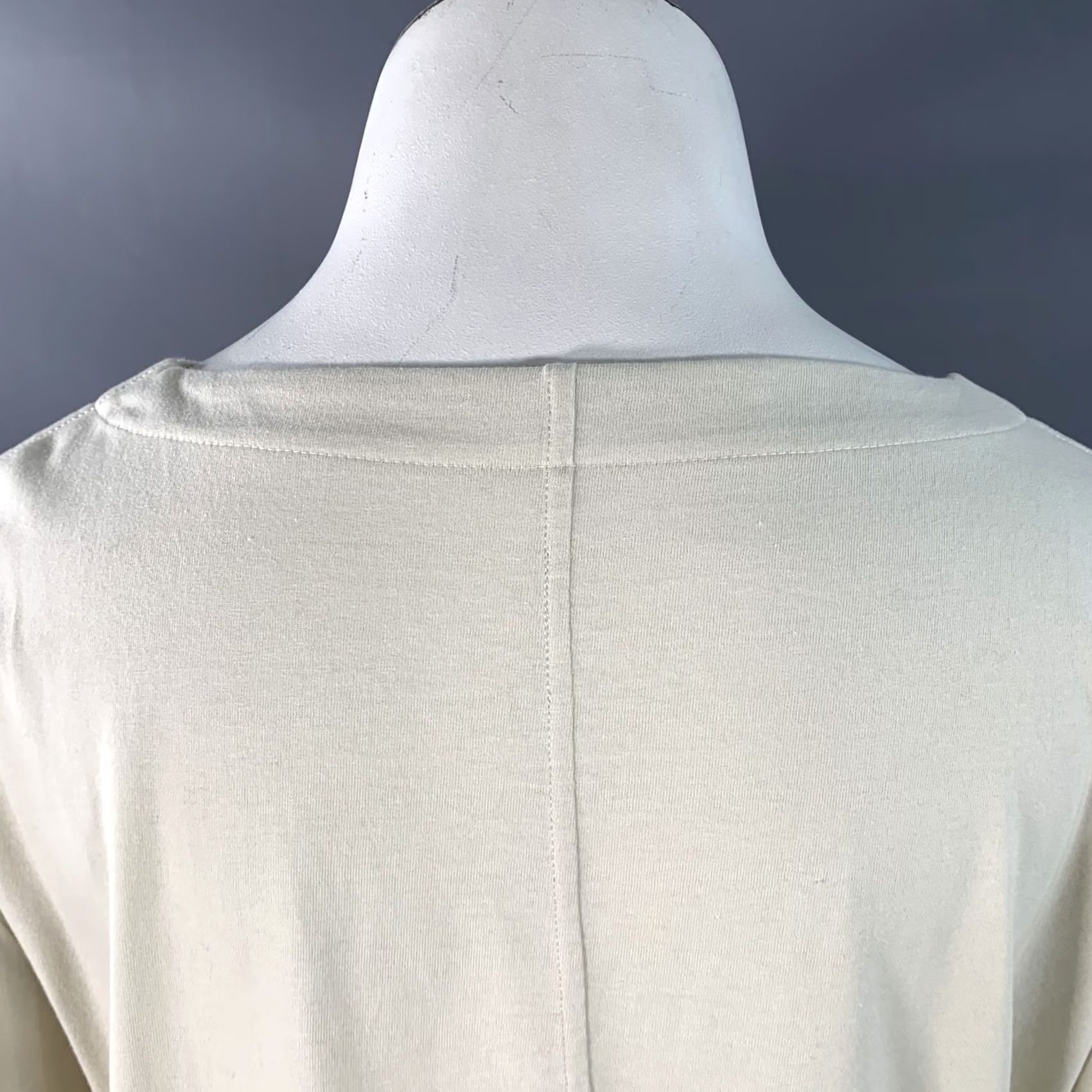 The Row THE ROW Size L Beige Cotton Oversized One Pocket Scoop Neck Pullover Size L / US 10 / IT 46 - 7 Thumbnail