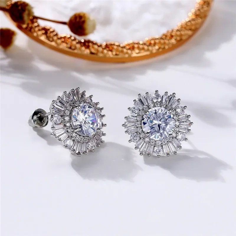 Jewelry Crystal Star Stone Earrings Gothic Punk Chrome Jewelry Spike Size ONE SIZE - 6 Thumbnail