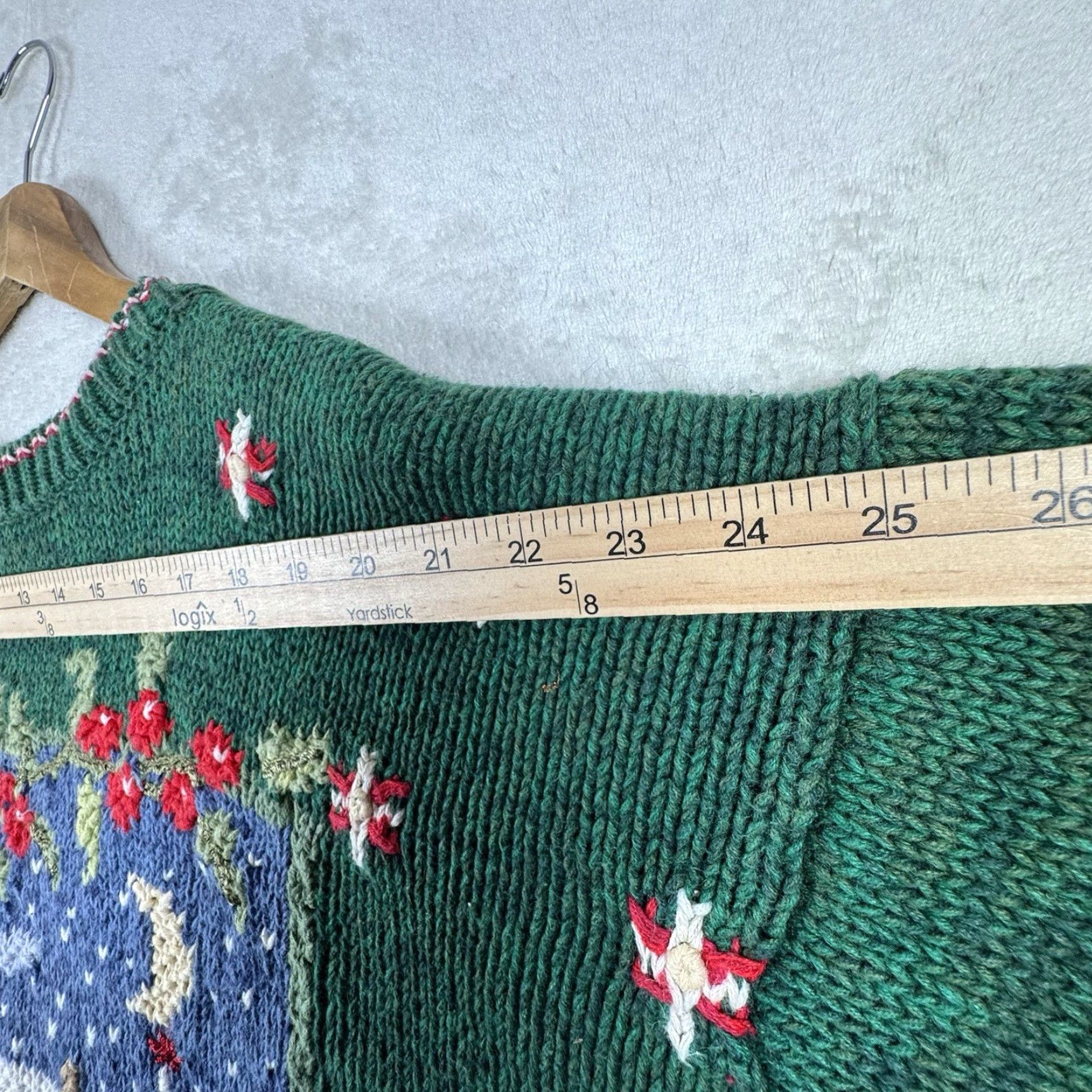 Vintage VINTAGE Tiara International Ugly Christmas Sweater Tree XL Green Embroidered Size XL / US 12-14 / IT 48-50 - 7 Thumbnail