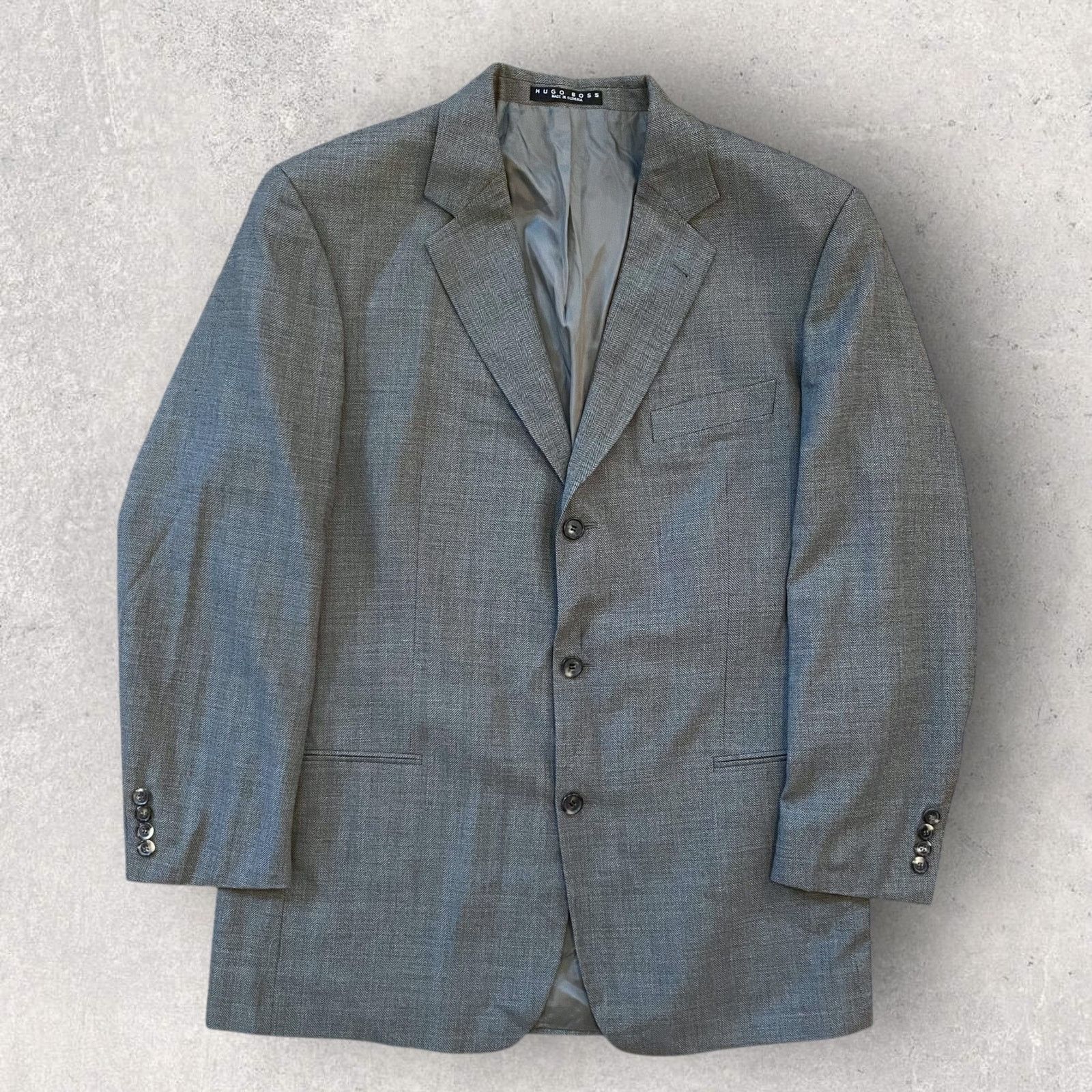 Hugo Boss × Vintage Vintage 90s Hugo Boss Einstein 3 Button Wool Blazer Jacket Size 44L - 1 Thumbnail