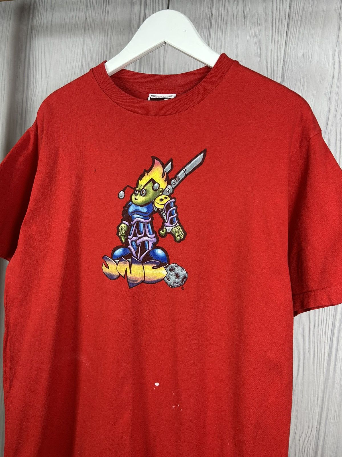JNCO Rare Vintage 90s JNCO FlameHead T-Shirt Size XL USA Size US XL / EU 56 / 4 - 4 Thumbnail