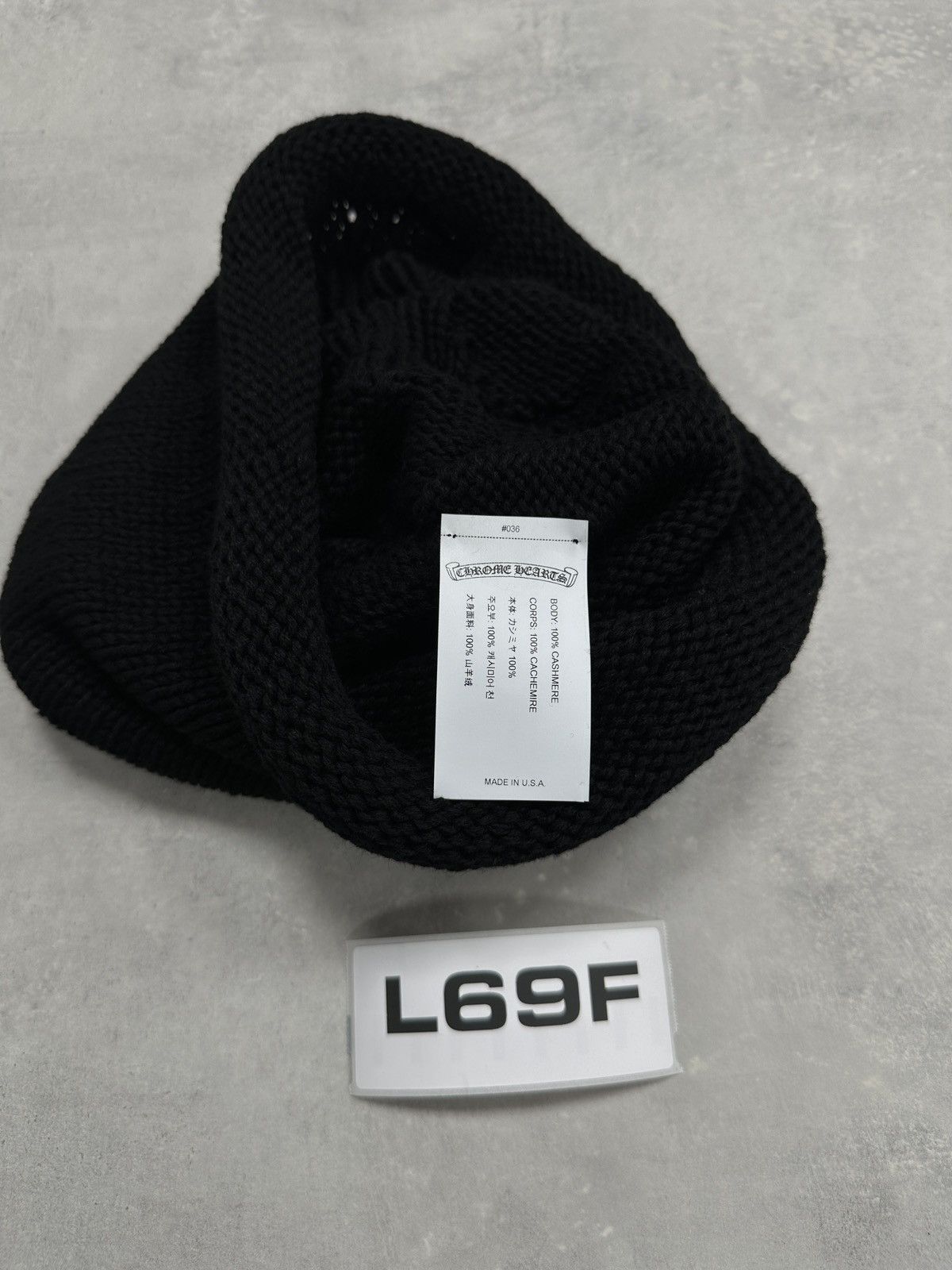 Chrome Hearts Chrome Hearts Hand Woven Cross Cashmere Beanie Black Size ONE SIZE - 6 Thumbnail