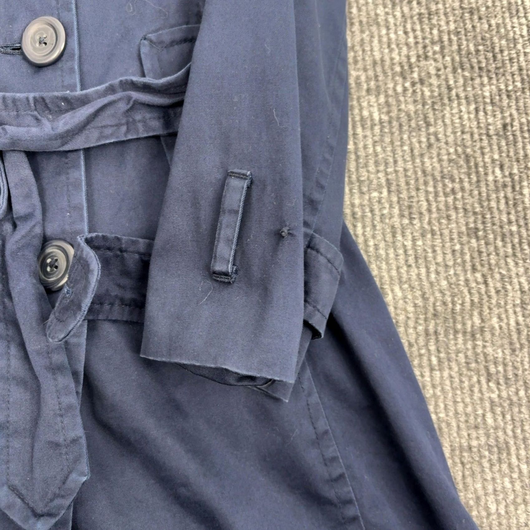 Banana Republic Banana Republic Trench Coat Womens S Navy Blue Double Breasted Belted Classic Size S / US 4 / IT 40 - 4 Thumbnail