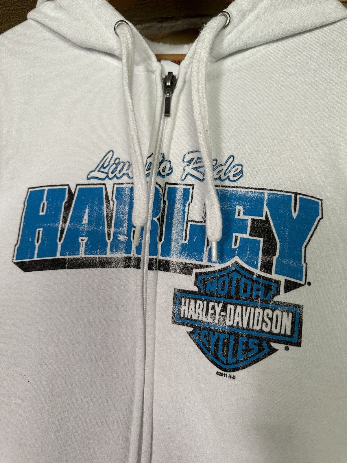 Harley Davidson Vintage Y2K Harley Davidson Zip Up Sweatshirt Size XL / US 12-14 / IT 48-50 - 3 Thumbnail