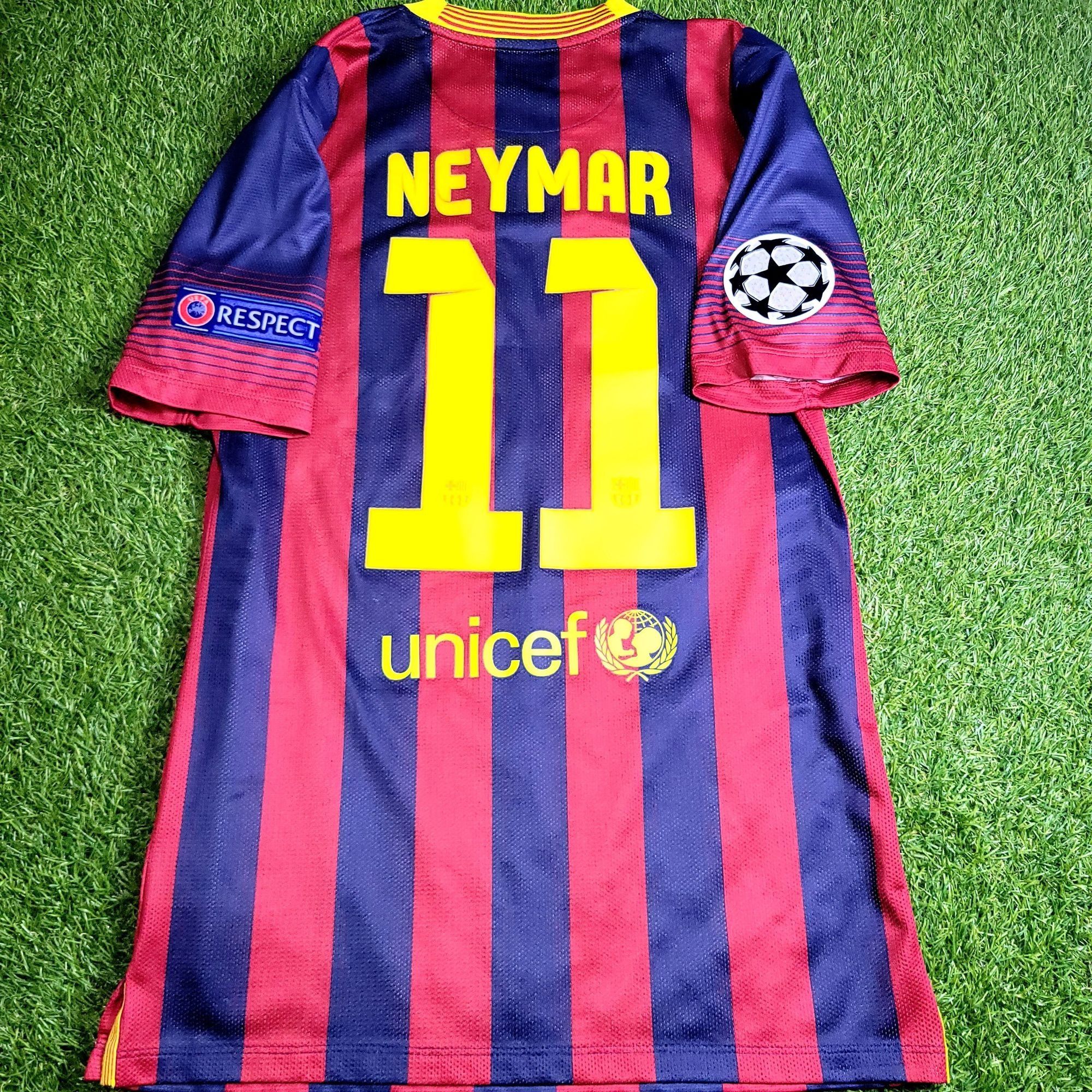 Nike Neymar Barcelona 2013 2014 PLAYER ISSUE UEFA Soccer Jersey M Size US M / EU 48-50 / 2 - 1 Thumbnail