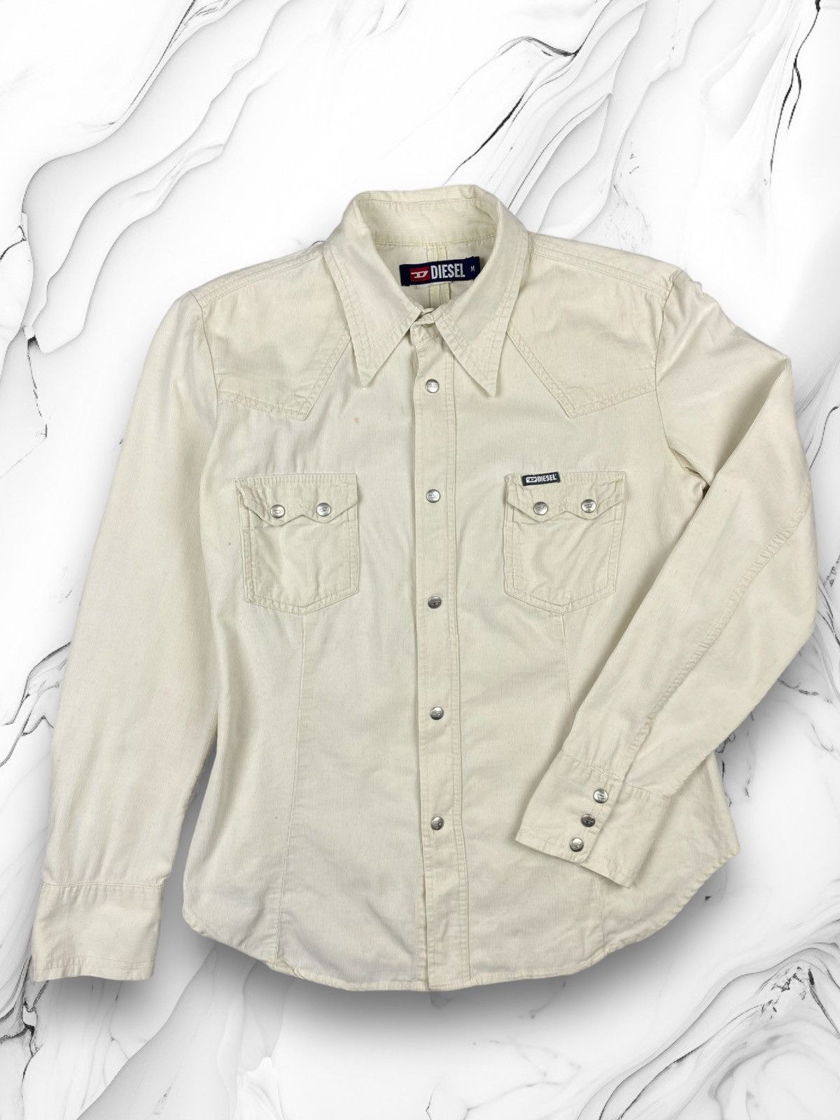 Diesel Vintage Diesel Velvet Button Up Shirt Size M / US 6-8 / IT 42-44 - 1 Thumbnail