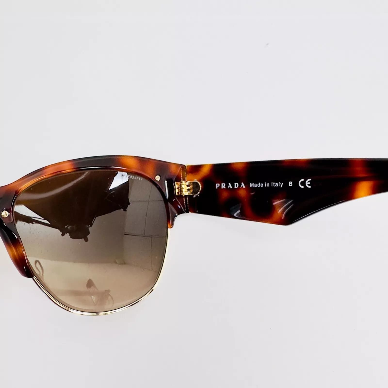 Prada PRADA Cat Eye Chunky PR11RS Tortoise Gradient Sunglasses 11R Size ONE SIZE - 4 Thumbnail