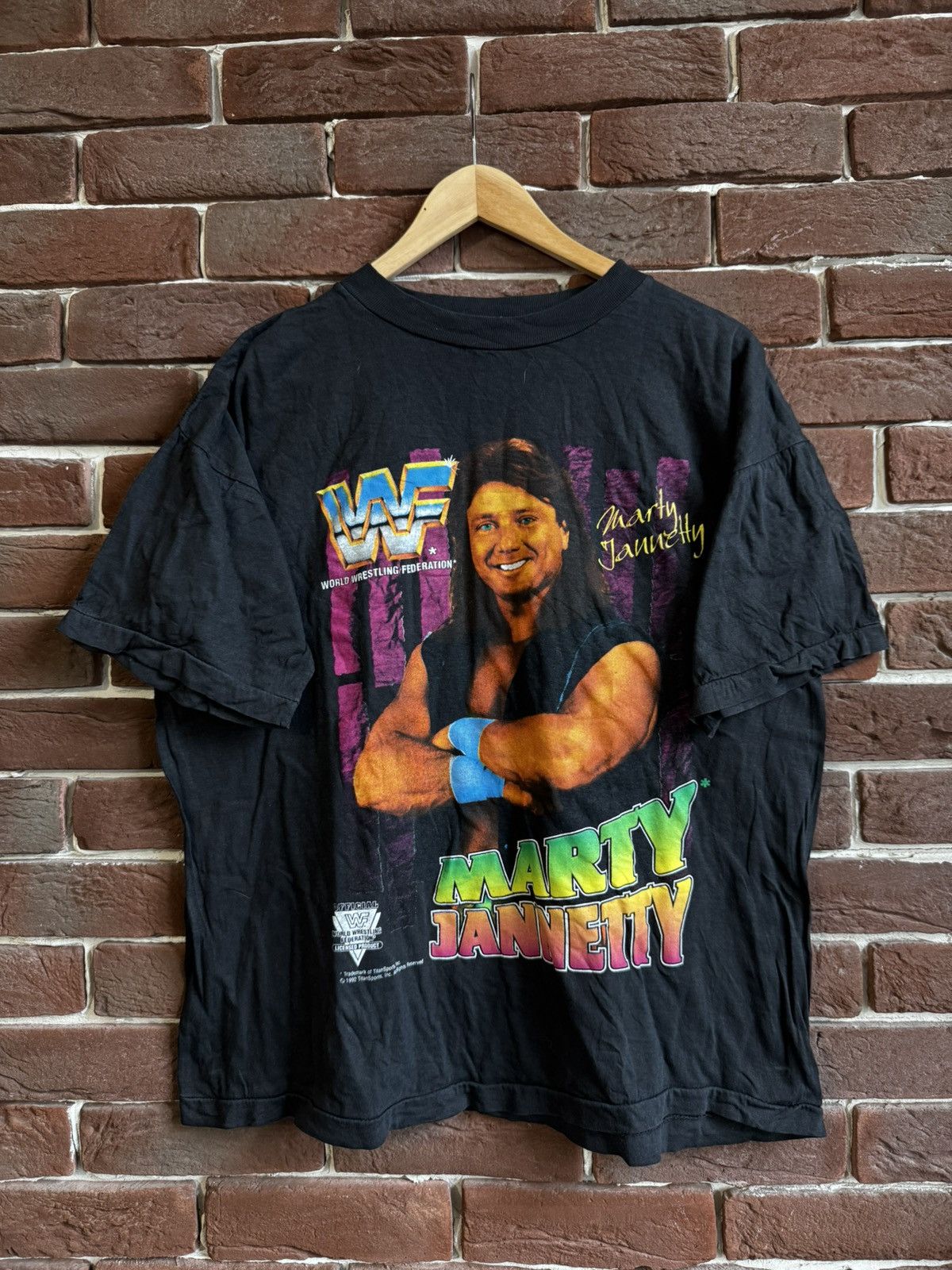 Vintage dry rot Vintage Marty janetty WWF 90s wrestling medium black Size US M / EU 48-50 / 2 - 1 Thumbnail