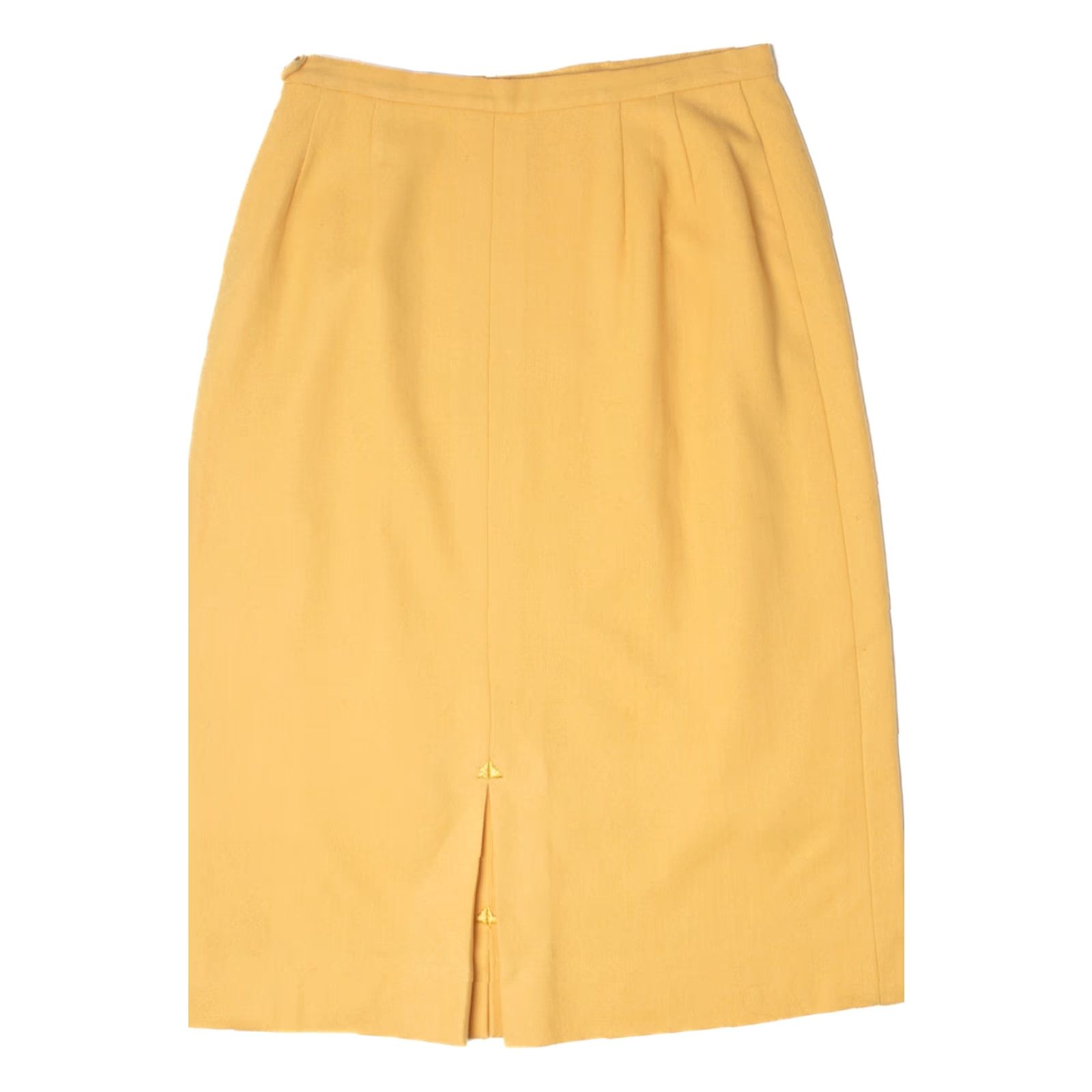 Vintage VINTAGE Darlene Yellow High Waisted Pencil Skirt Small 1990s Womens Size 28" / US 6 / IT 42 - 2 Thumbnail