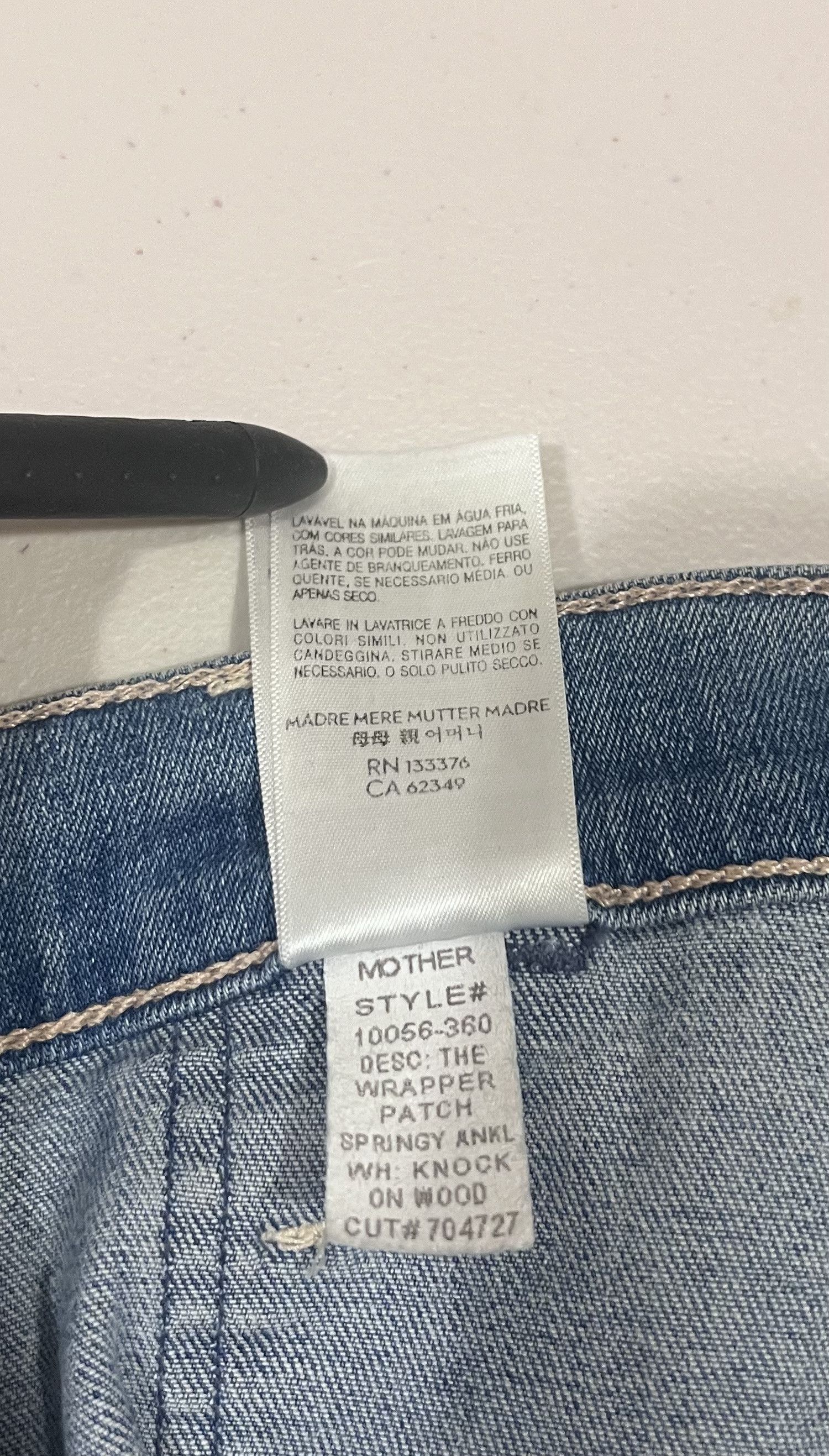 MOTHER Mother The Wrapper Patch Springy Ankle Marrakesh Days Jeans Size 23" - 5 Thumbnail