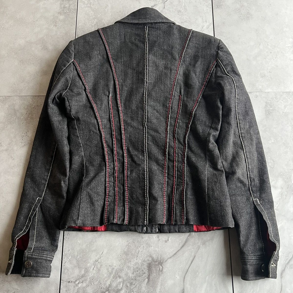Gianfranco Ferre Gianfranco Ferre Shoulder Pad Denim Jacket Size S / US 4 / IT 40 - 3 Thumbnail