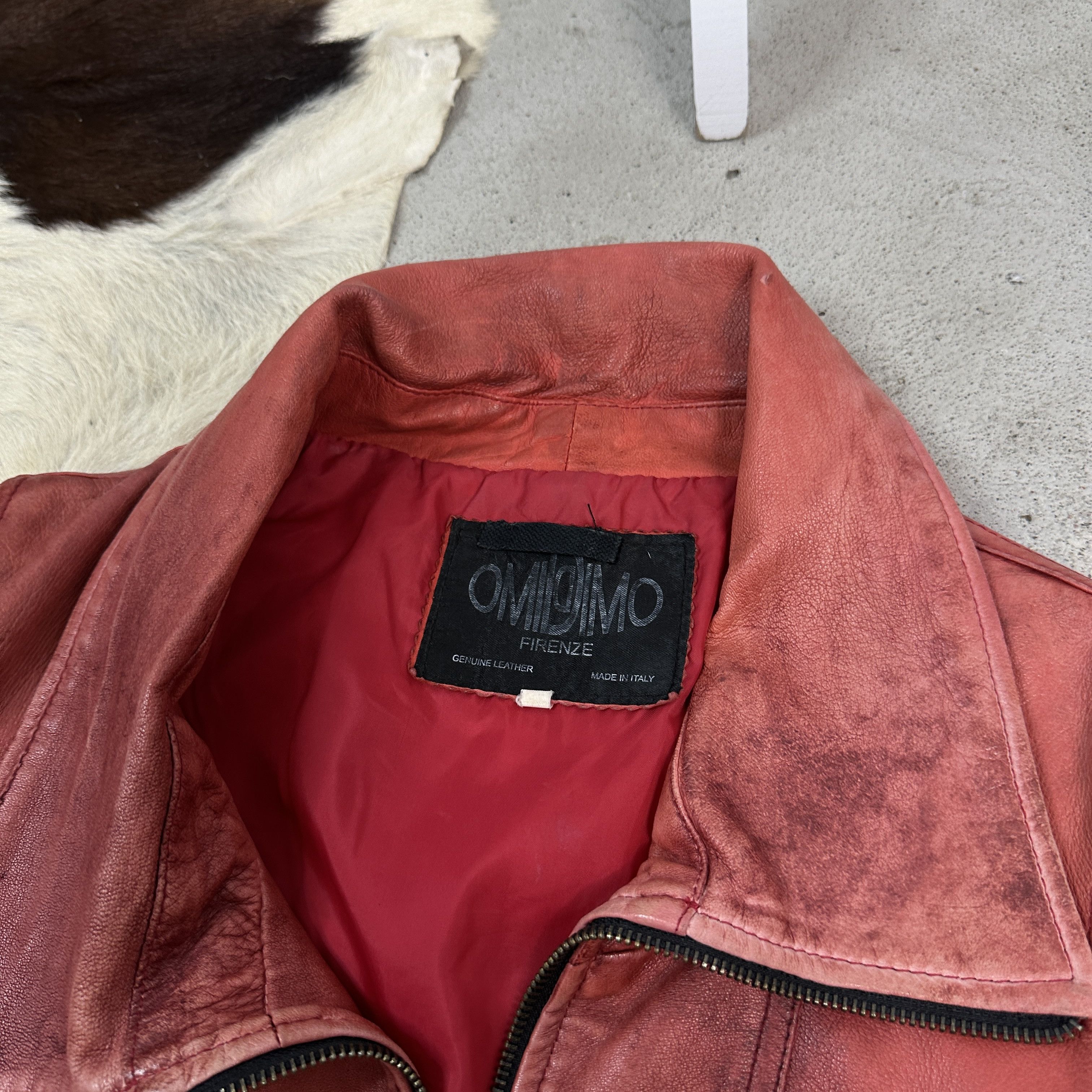 Vintage Cherry Red Leather Jacket Size US S / EU 44-46 / 1 - 3 Thumbnail