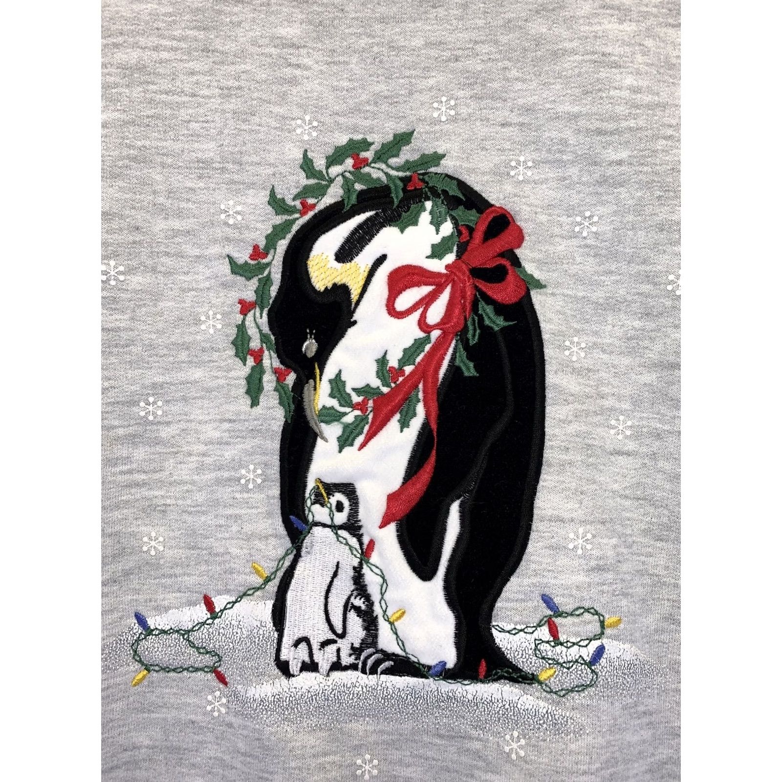 Endless VINTAGE 1990s Endless Designs USA Grandma Sweatshirt Penguins Christmas Size L Womens Large-7827 Size L / US 10 / IT 46 - 2 Thumbnail