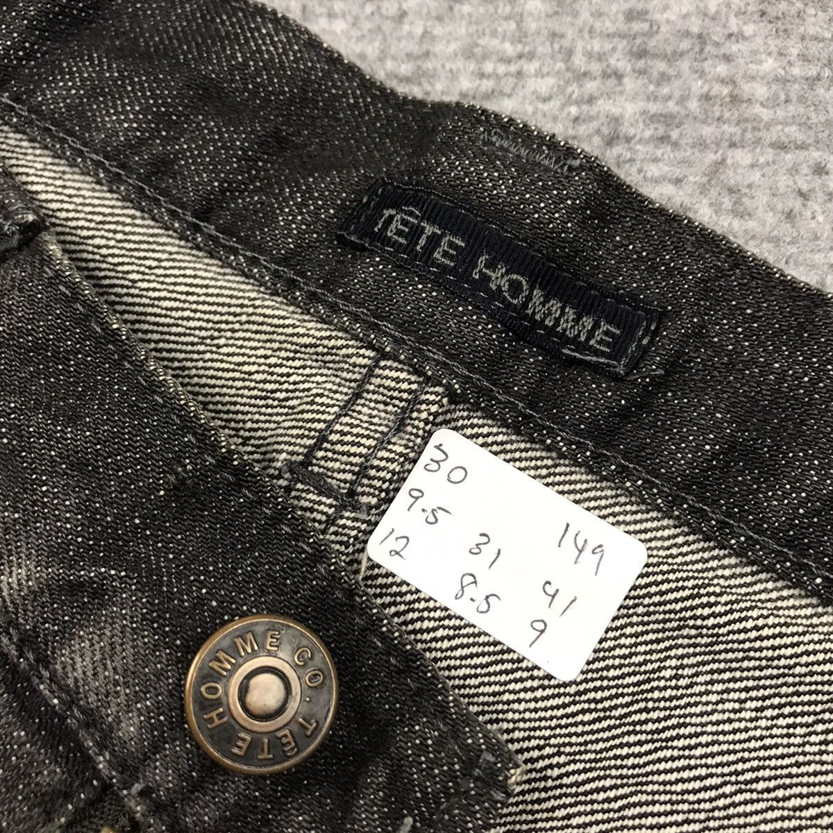 Issey Miyake FLARE🔥TETE HOMME BLACK FADED DENIM BOOTCUT PANTS 149 Size US 30 / EU 46 - 14 Thumbnail