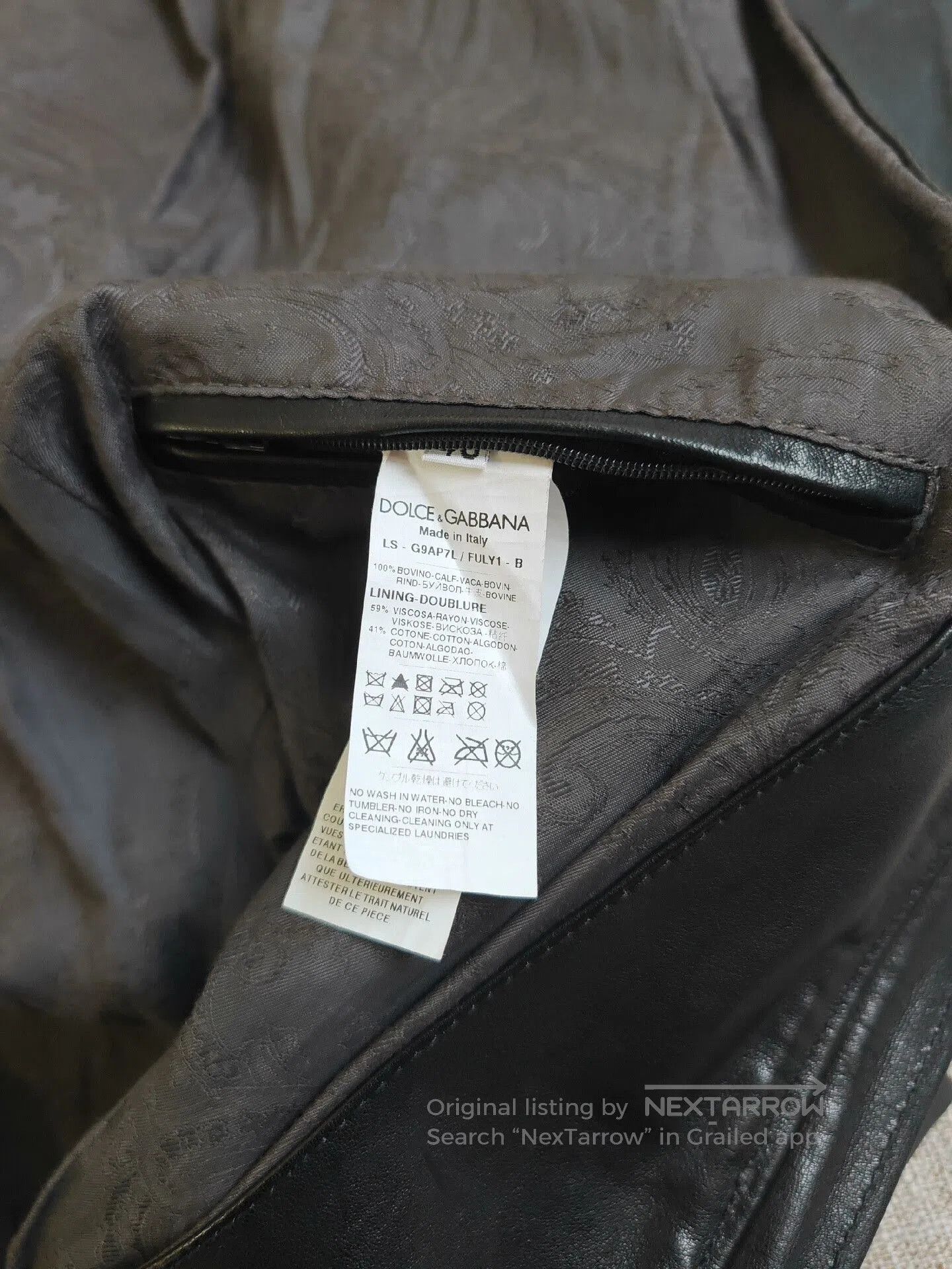 Dolce & Gabbana Dolce&Gabbana Men's Leather Jacket. Size US S / EU 44-46 / 1 - 4 Thumbnail