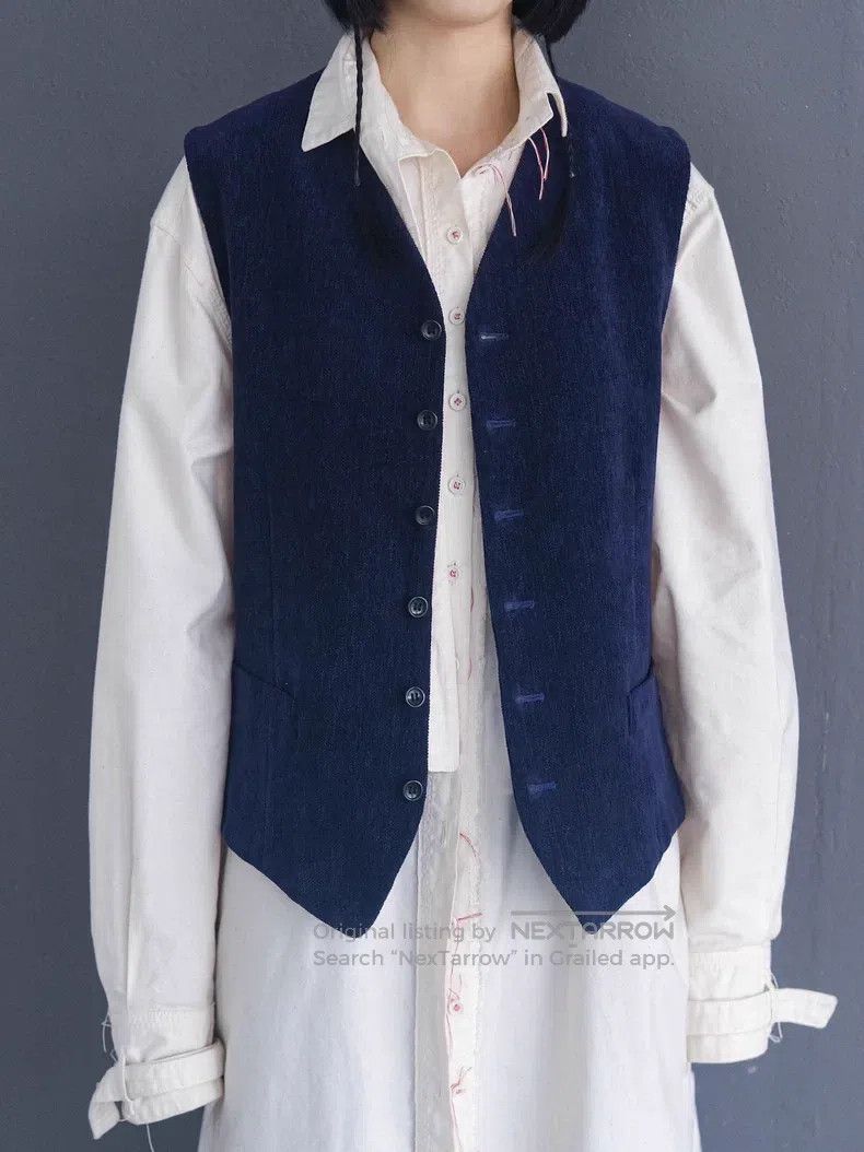 Kenzo Kenzo Men's blue velvet vest Size US L / EU 52-54 / 3 - 1 Thumbnail