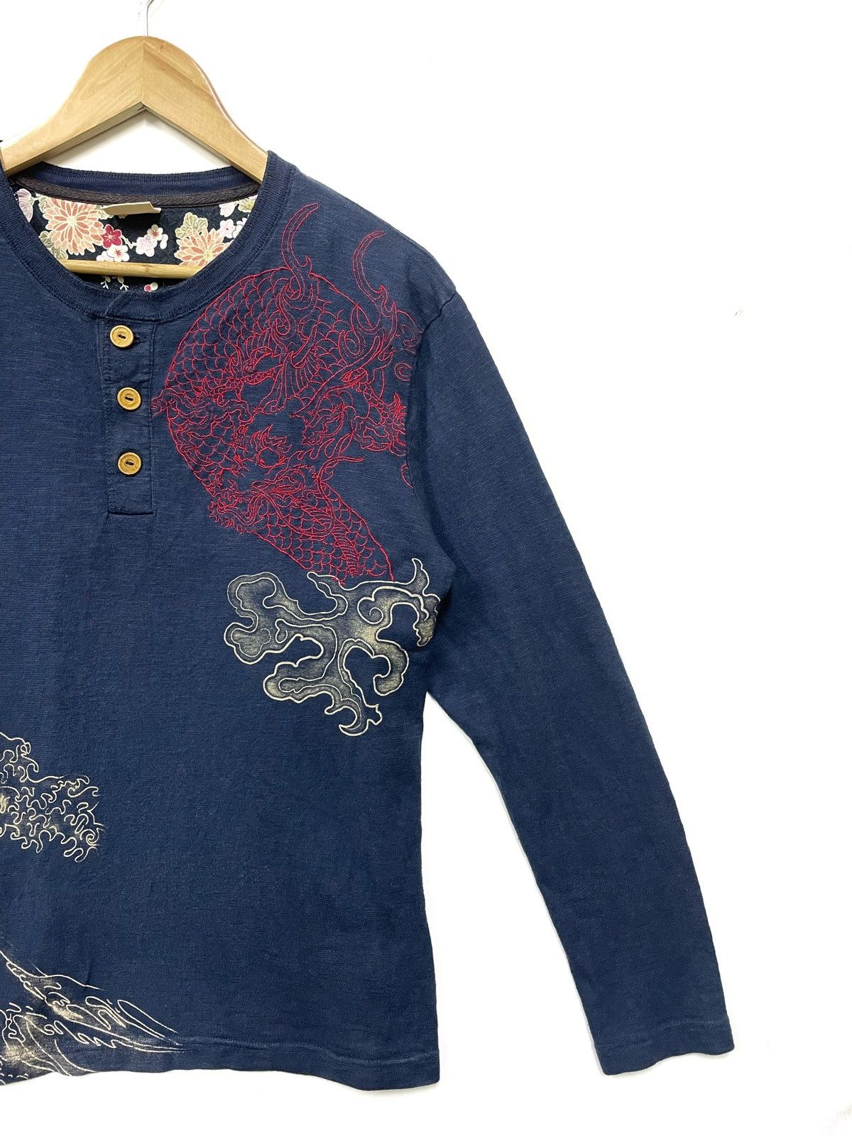 Vintage Dragon Sukajan Fullprint Embroidery Japanese Motif Size US M / EU 48-50 / 2 - 2 Thumbnail