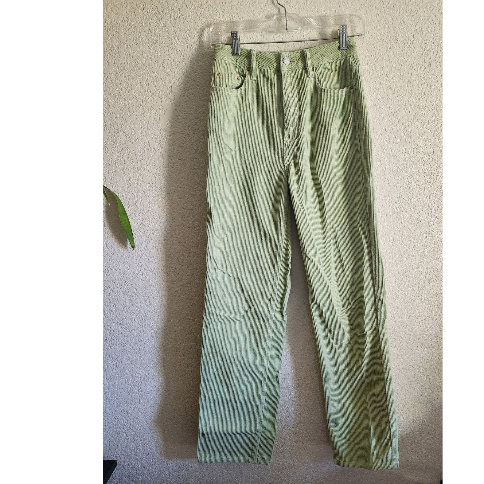 Pacsun PacSun Lime Green Light Corduroy 90's Boyfriends Pants-26 Size 26" / US 2 / IT 38 - 1 Thumbnail