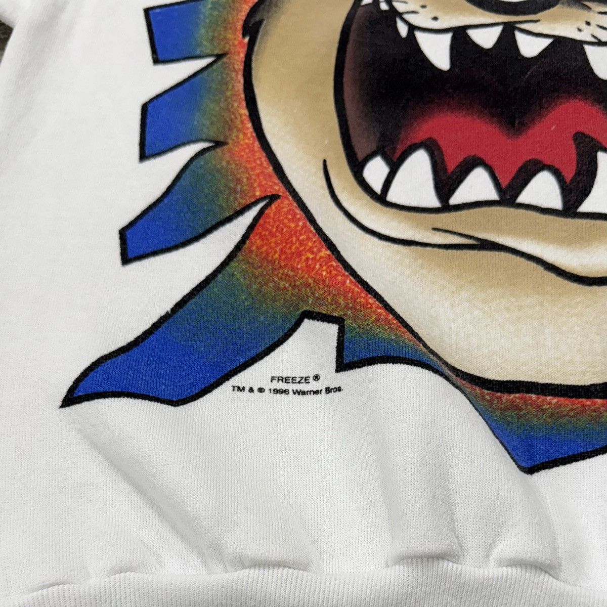 Warner Bros 90s Freeze Taz Looney Tunes Sweatshirt USA Large Size US L / EU 52-54 / 3 - 4 Thumbnail