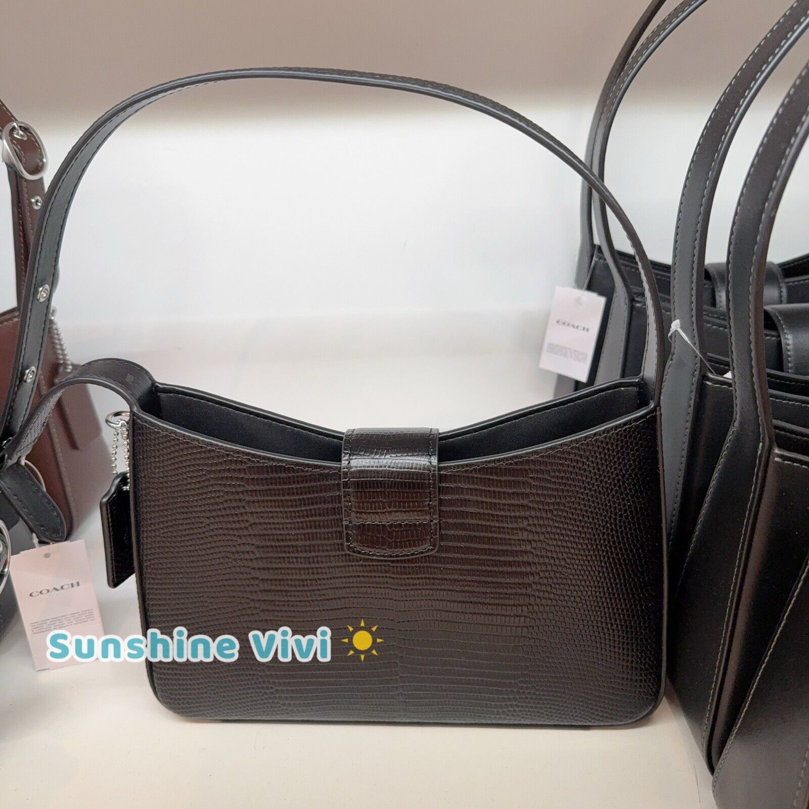 Coach NWT Coach Eliza Shoulder Bag CR107 Lizard Embossed Leather Size ONE SIZE - 2 Thumbnail