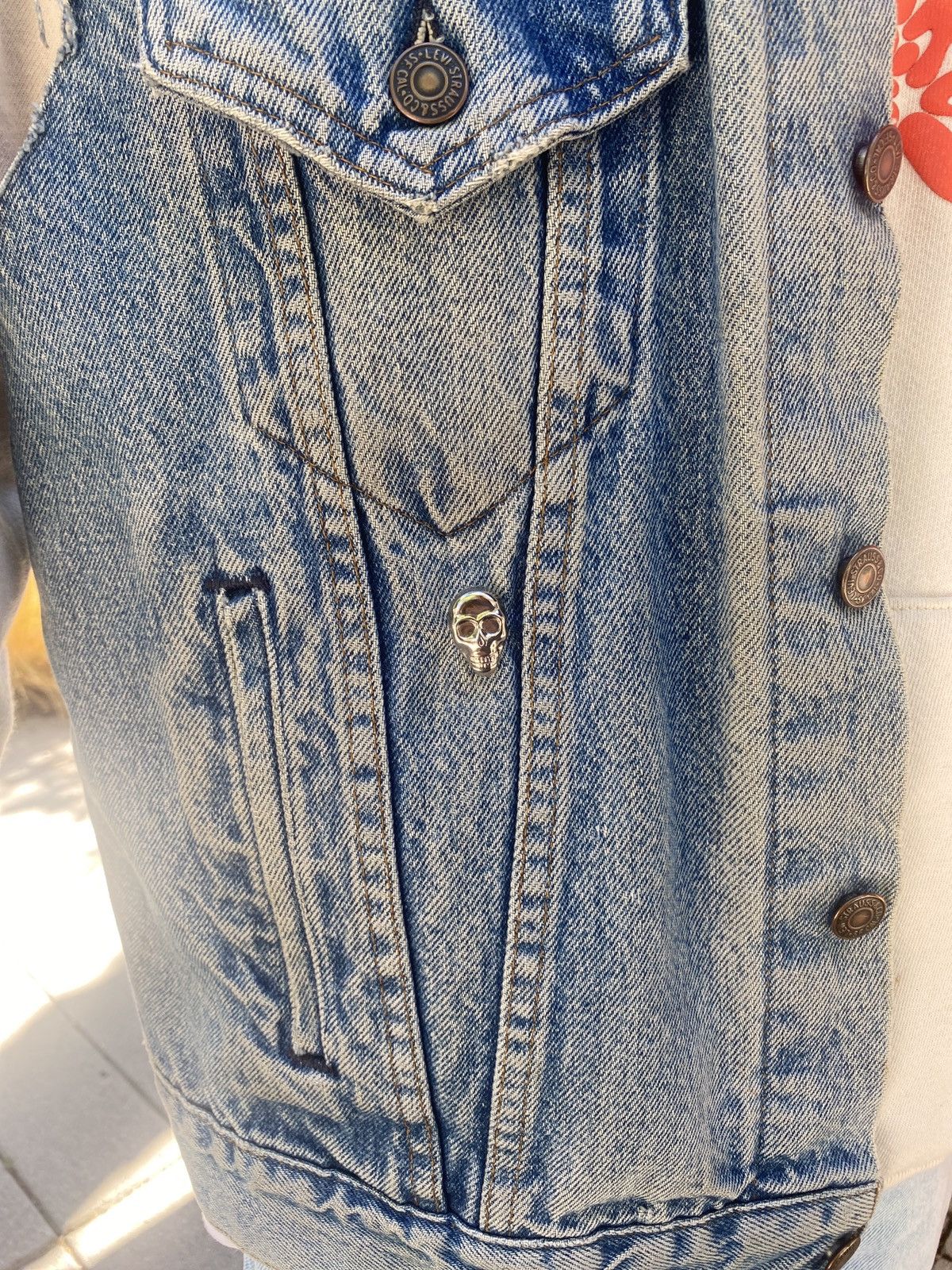 Levi's Vintage Studded Denim Vest Size US M / EU 48-50 / 2 - 11 Thumbnail