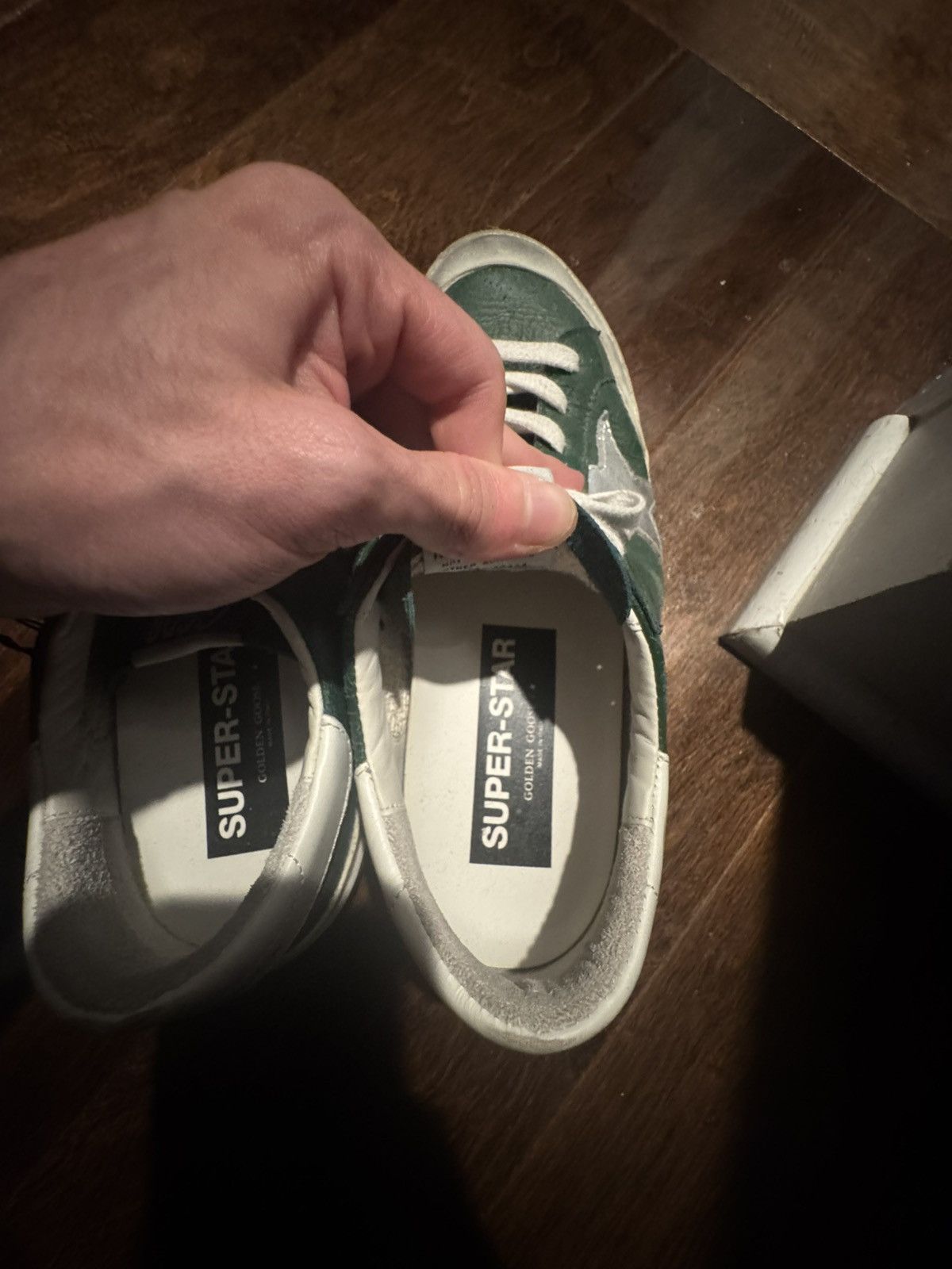 Golden Goose Golden Goose Men's Super-Star green leather and multifoxing Size US 6 / EU 39 - 6 Thumbnail