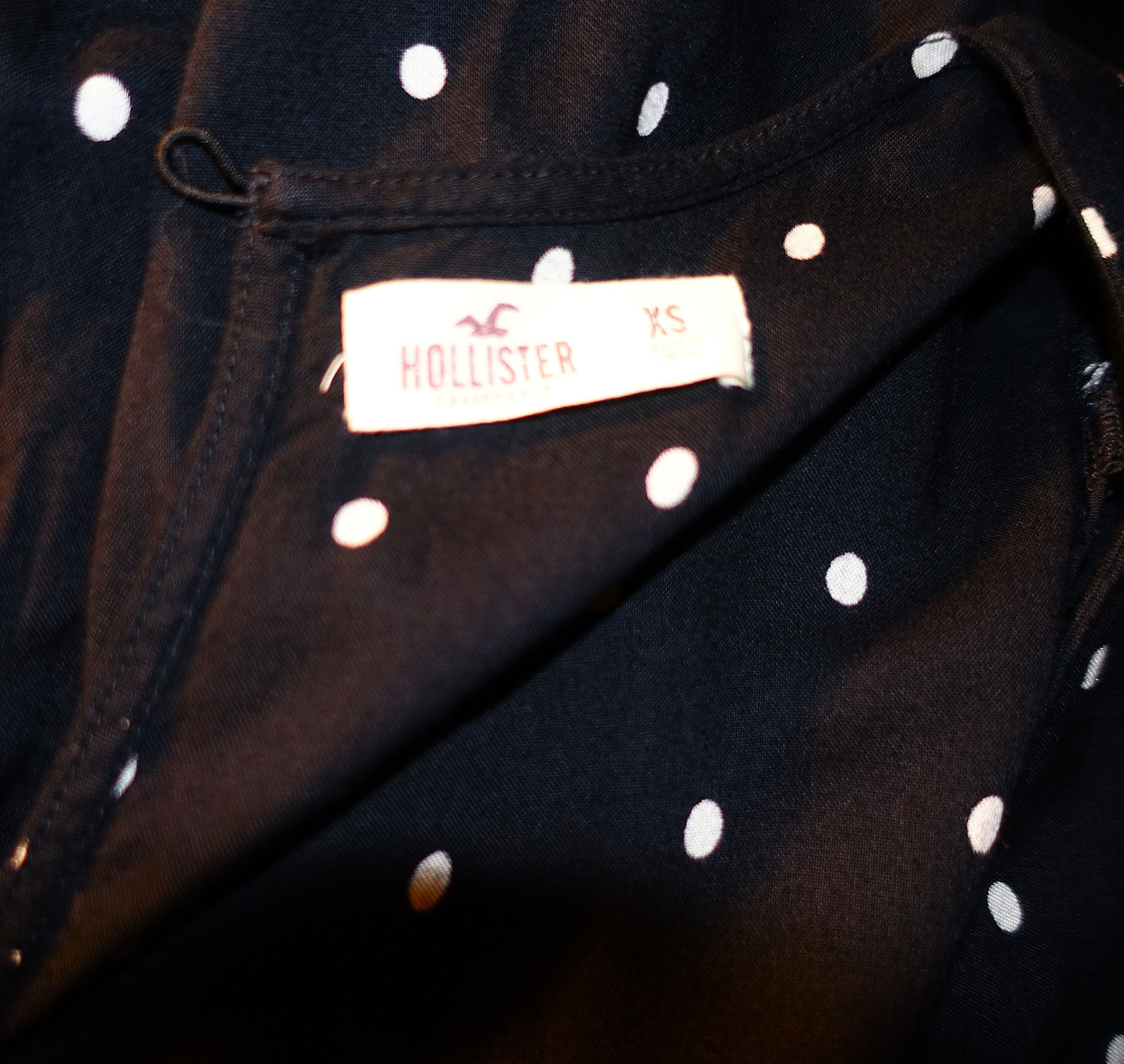 Hollister Hollister Black White Polka Dot Wrap Romper XS Size 23" - 7 Thumbnail