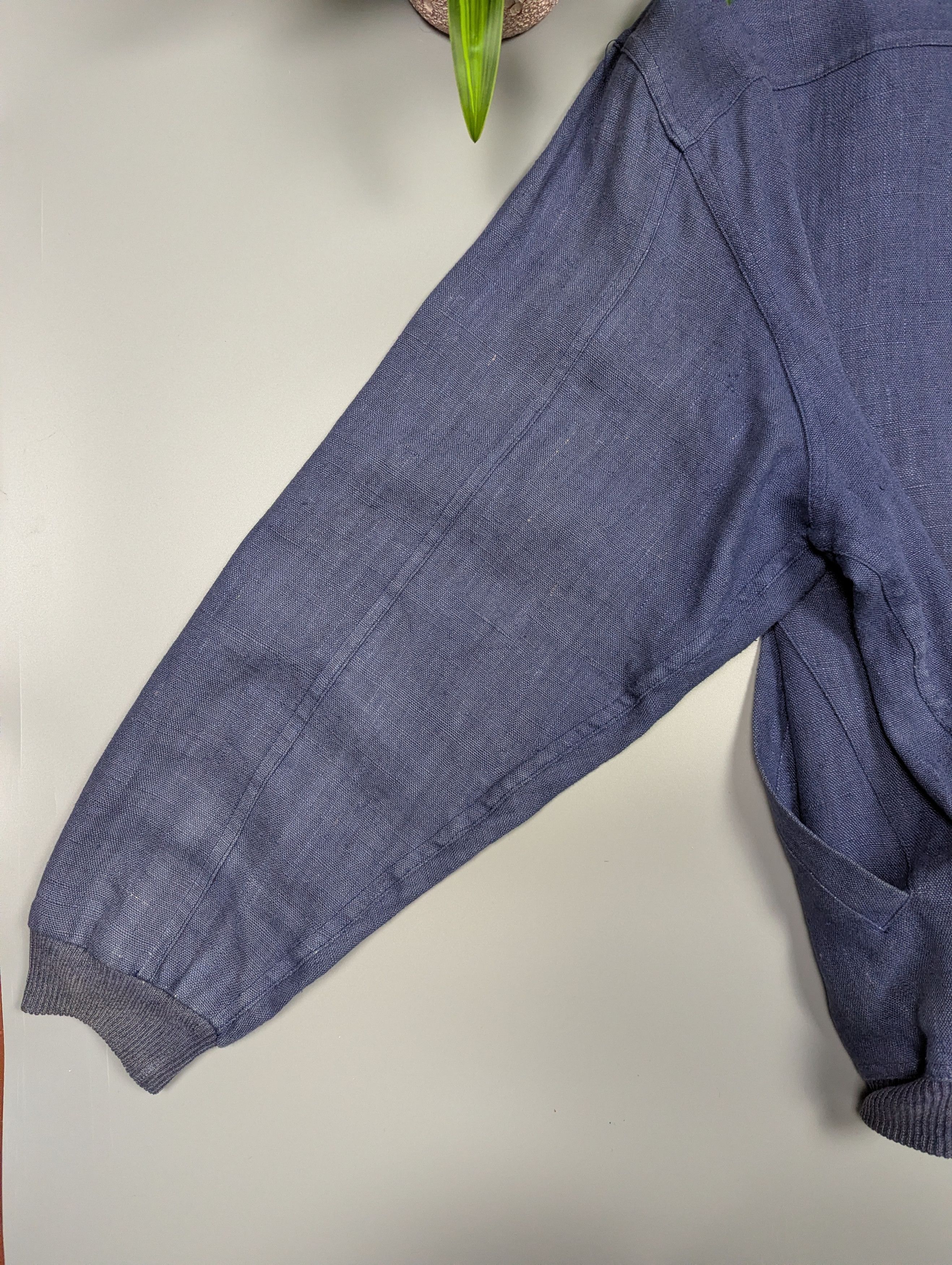 Gran Sasso Rare Gran Sasso 70s Vintage Linen Jacket Faded Blue Size US L / EU 52-54 / 3 - 19 Thumbnail