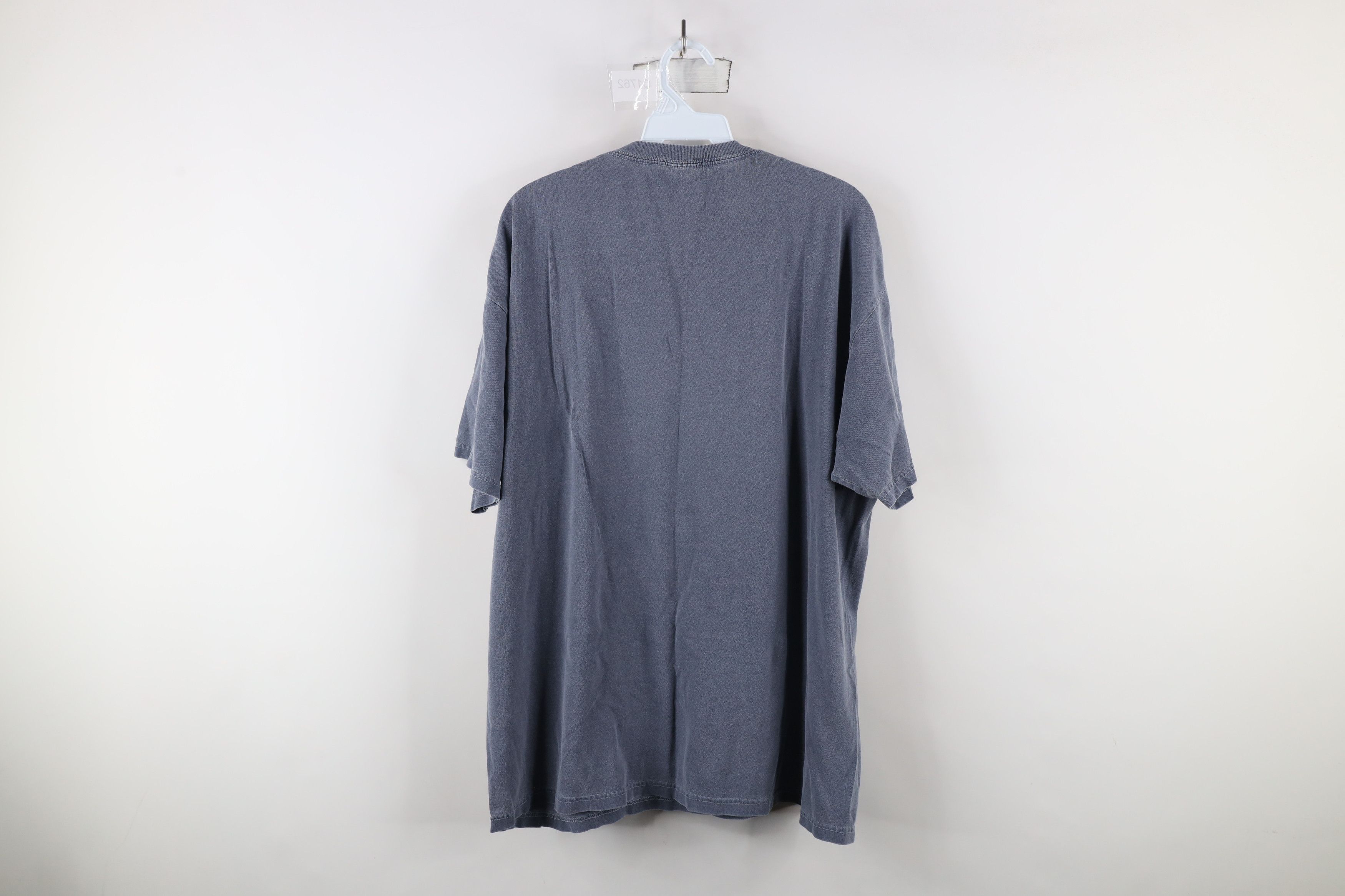 Vintage Vintage 90s Streetwear Stonewash Short Sleeve T-Shirt Blue Size US XL / EU 56 / 4 - 9 Thumbnail
