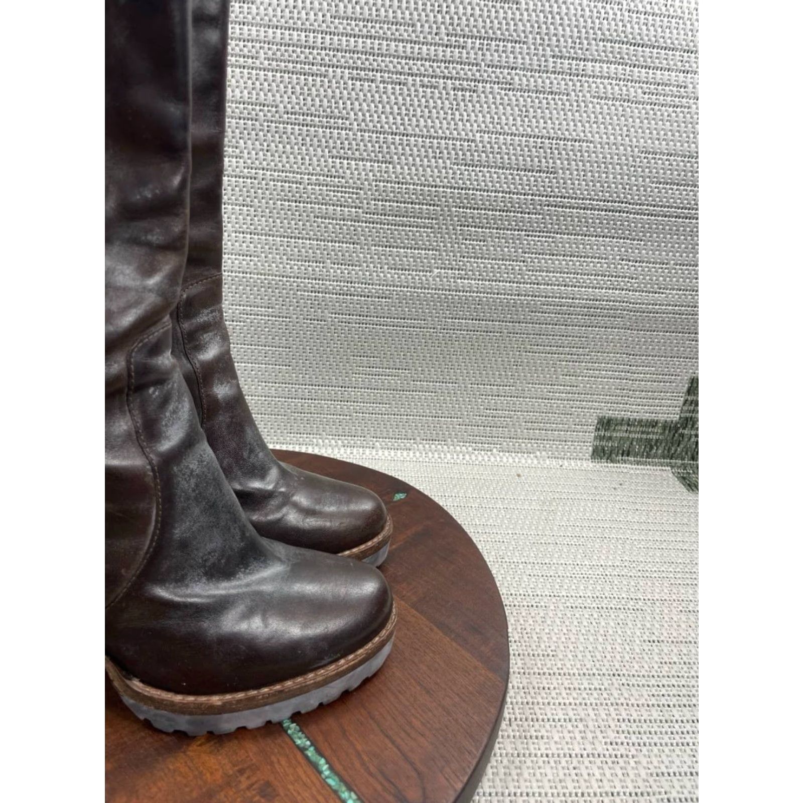 Brunello Cucinelli Brunello Cucinelli Boots Women Size 38.5 EU 8 US Brown Leather Block Heel Riding Size US 8 / IT 38 - 2 Thumbnail