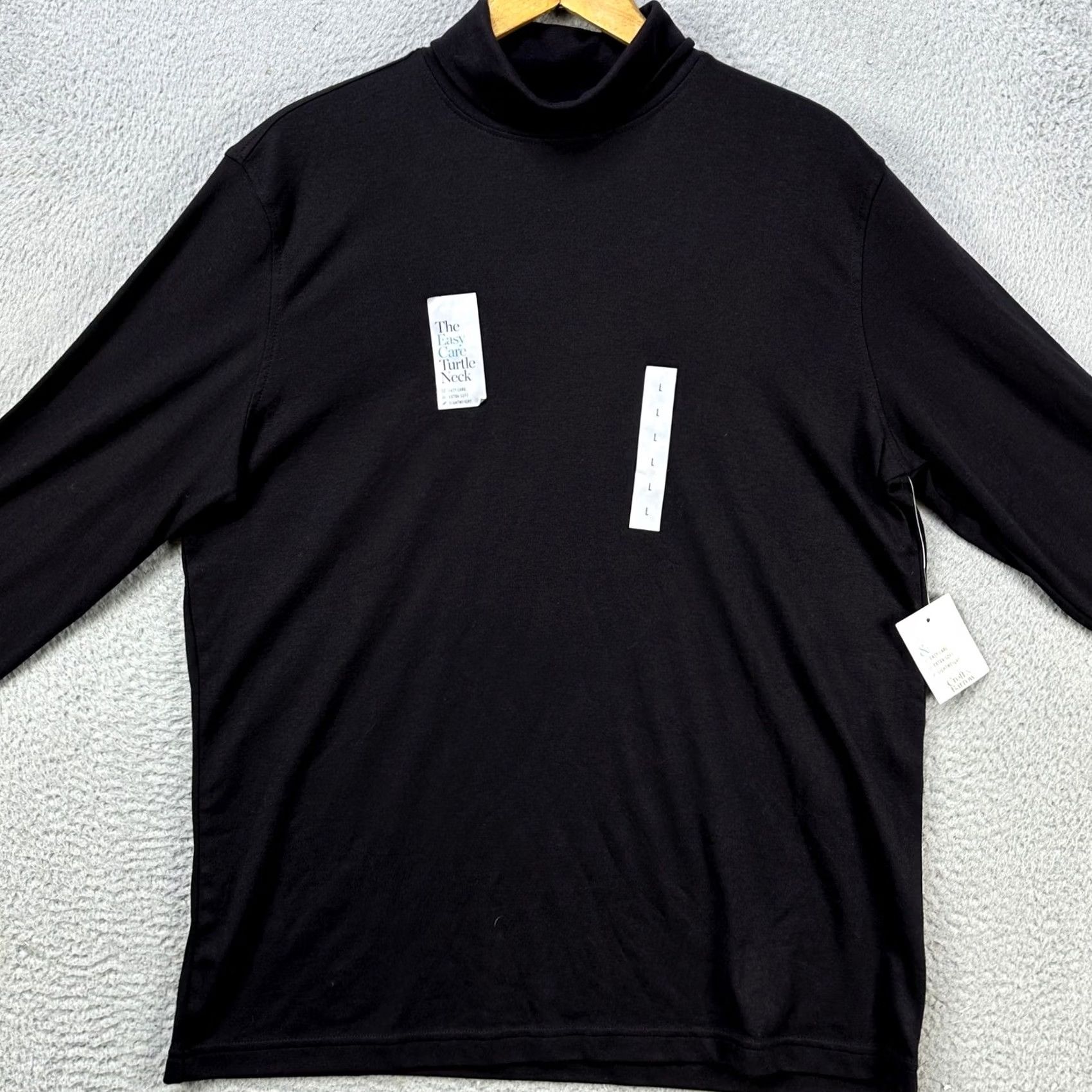 Croft & Barrow Croft & Barrow T-Shirt Long Sleeve Tee Mens Large Black Turtleneck Soft Casual NEW Size US L / EU 52-54 / 3 - 3 Thumbnail