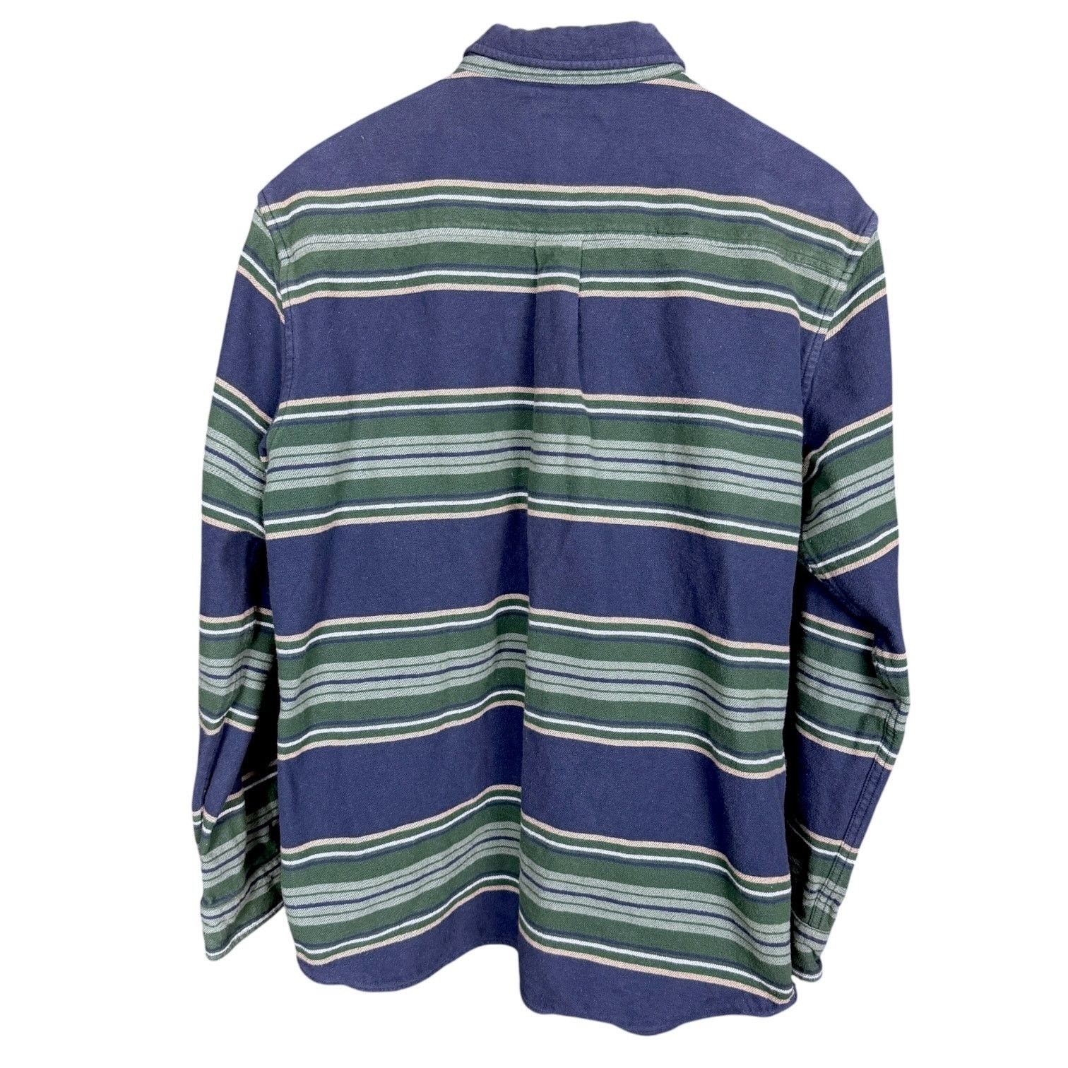 Katin Katin Flannel Shirt Blue Green LS Striped Cotton Button Up M Size US M / EU 48-50 / 2 - 2 Thumbnail
