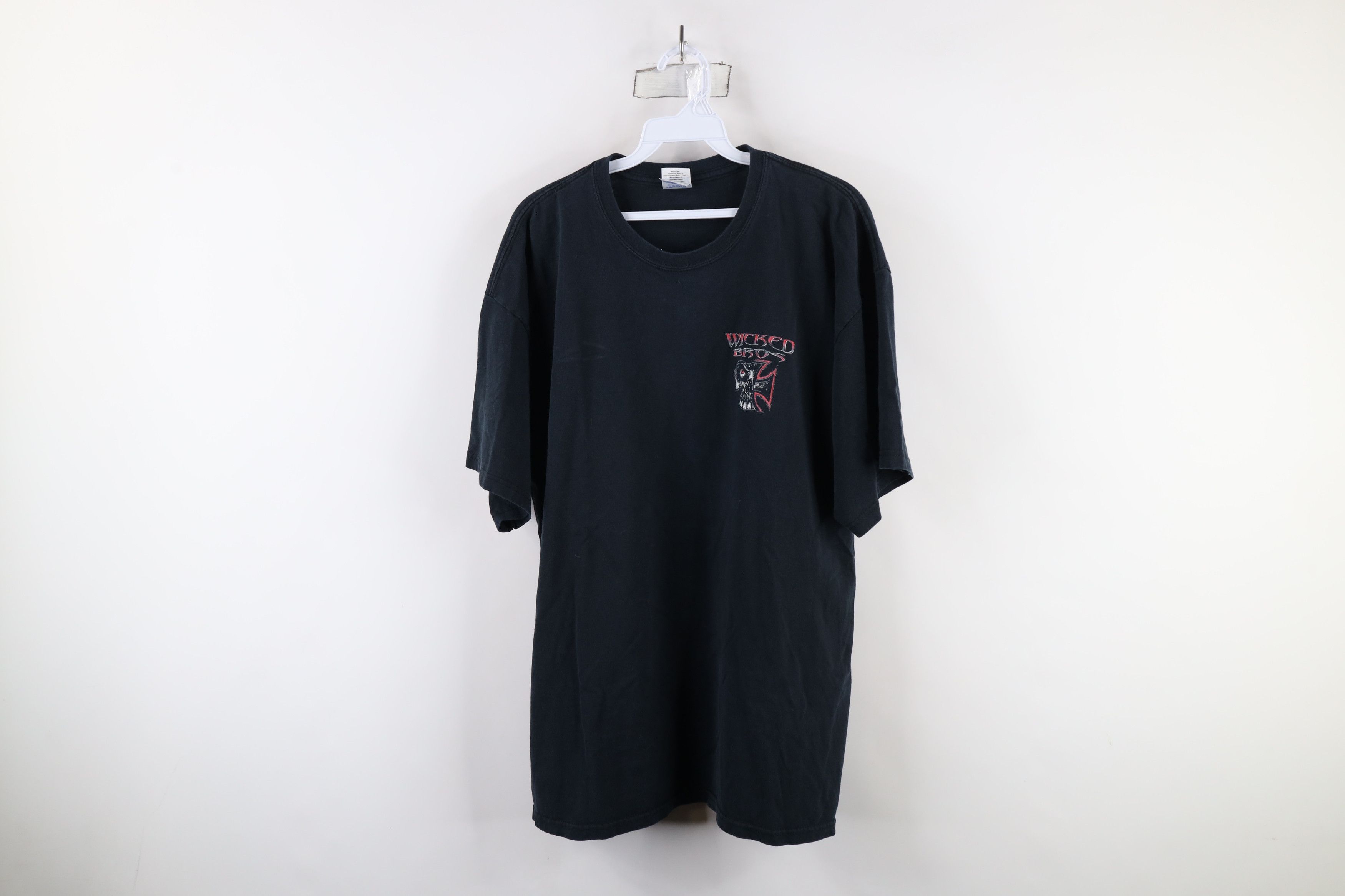 Vintage Vintage Y2K Streetwear Skull Wicked Bros Motorcycle T-Shirt Size US XL / EU 56 / 4 - 1 Thumbnail