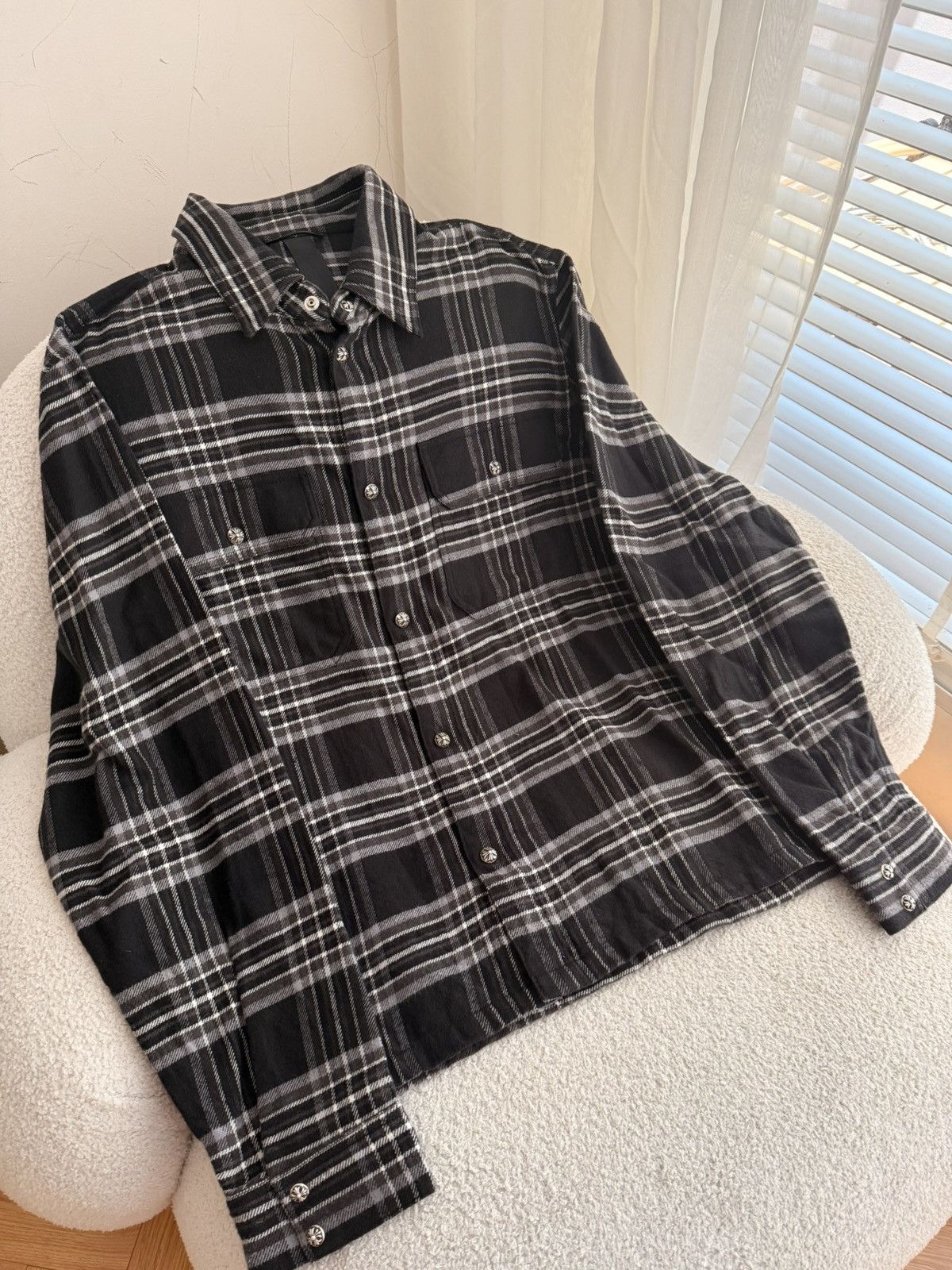 Chrome Hearts Chrome hearts flanel button Size US L / EU 52-54 / 3 - 1 Thumbnail